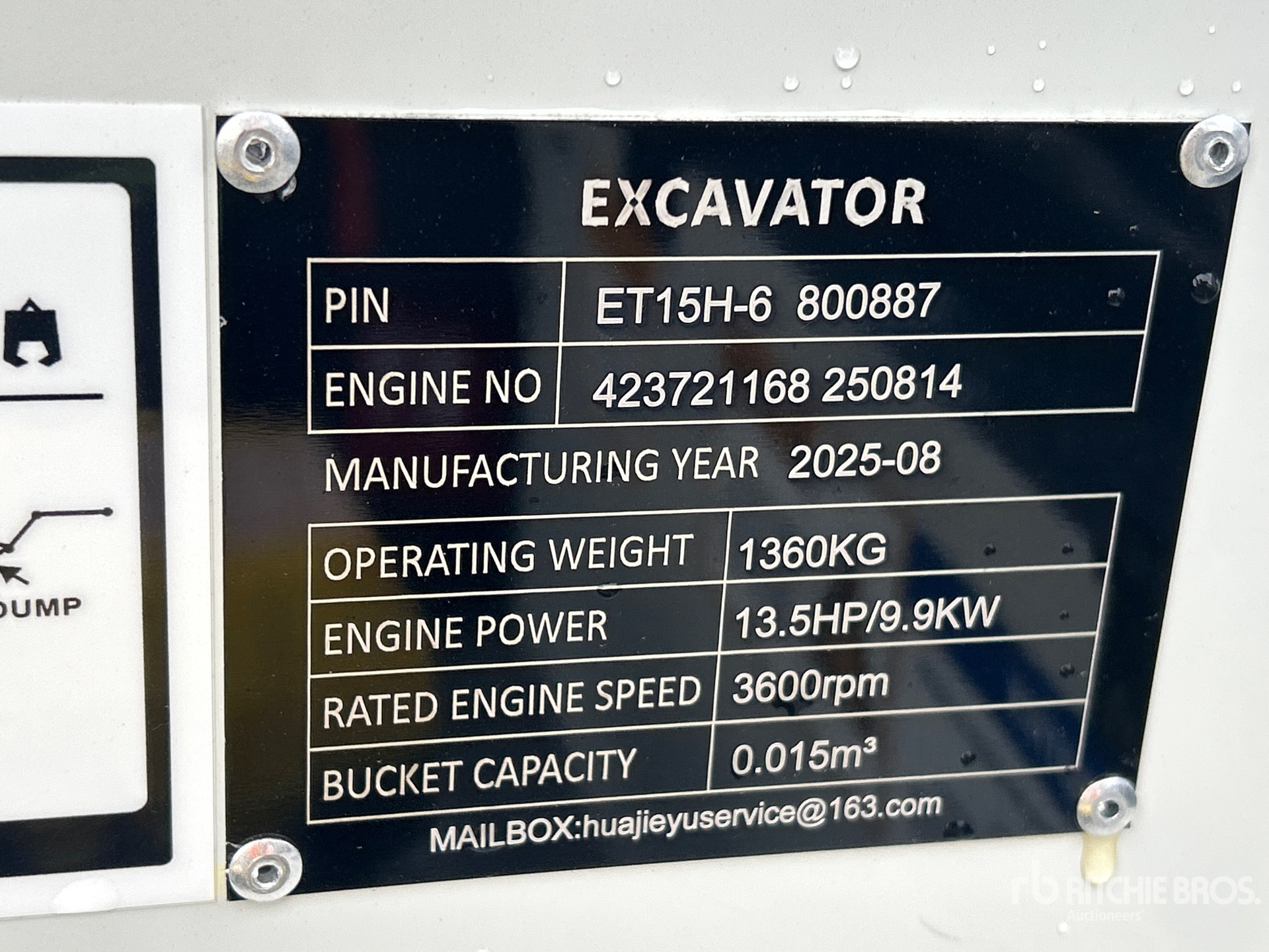 General Appearance with N.º de serie/VIN