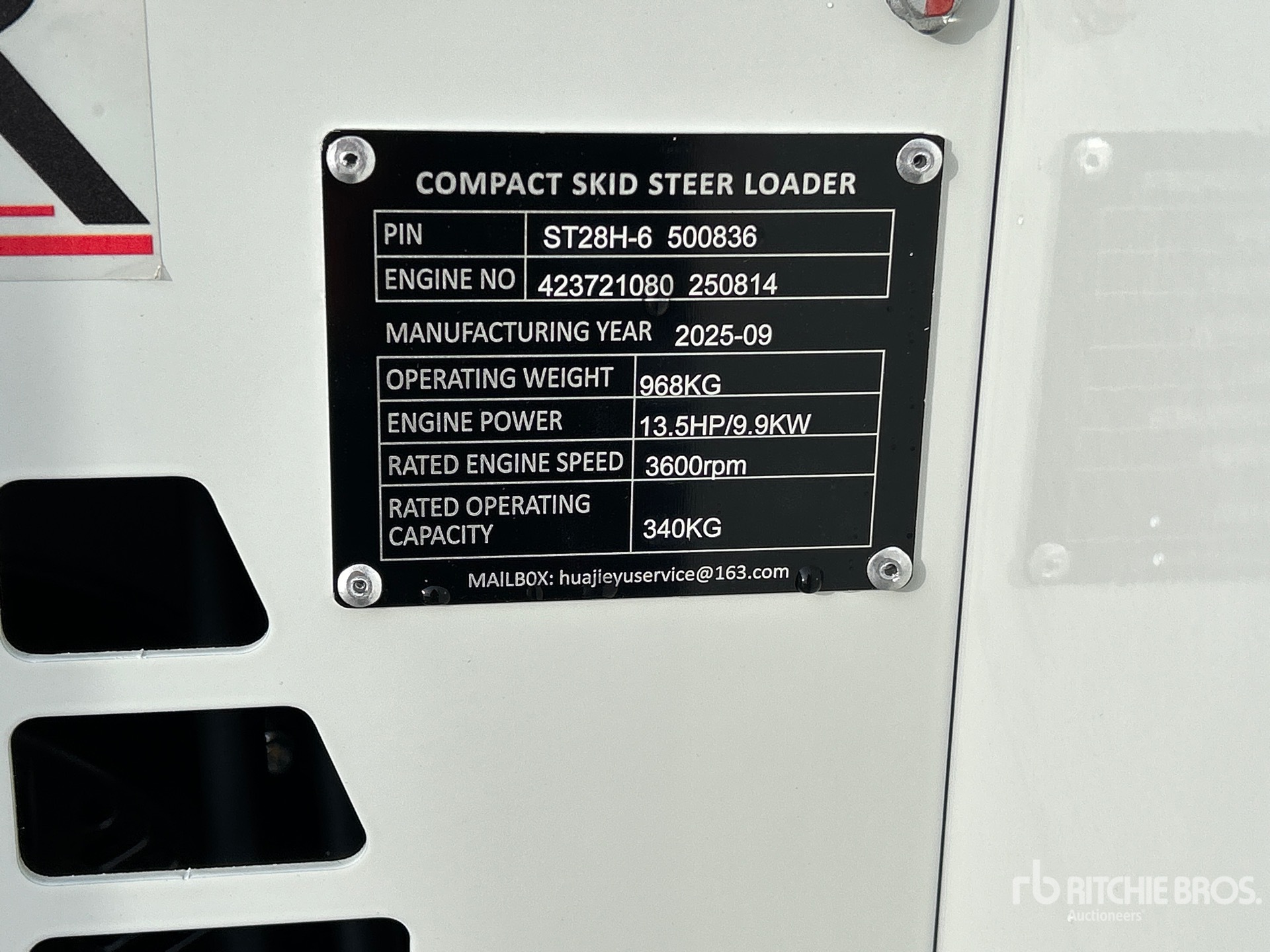 General Appearance with N.º de serie/VIN