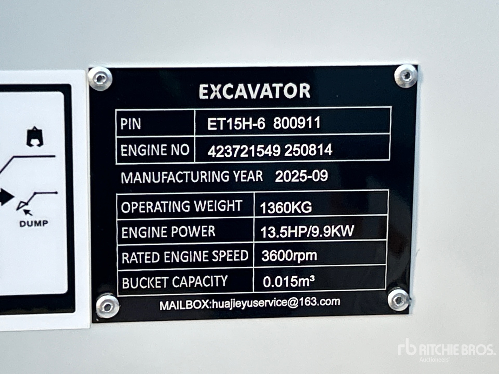 General Appearance with N.º de serie/VIN