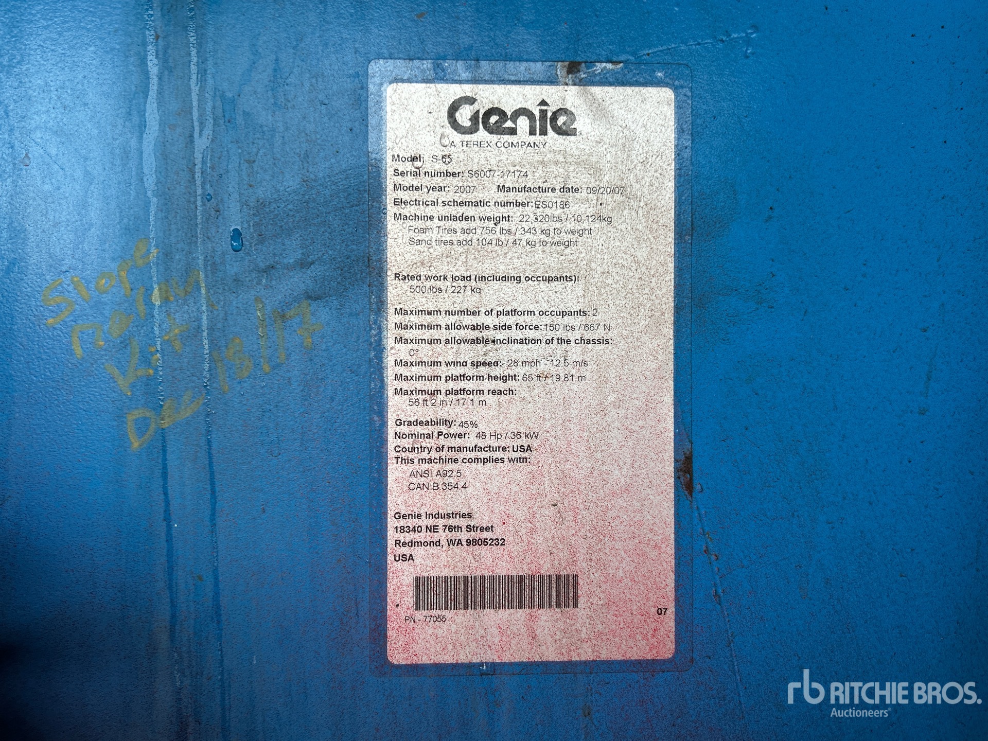 General Appearance with Numéro de série/Numéro d'identification du véhicule automobile