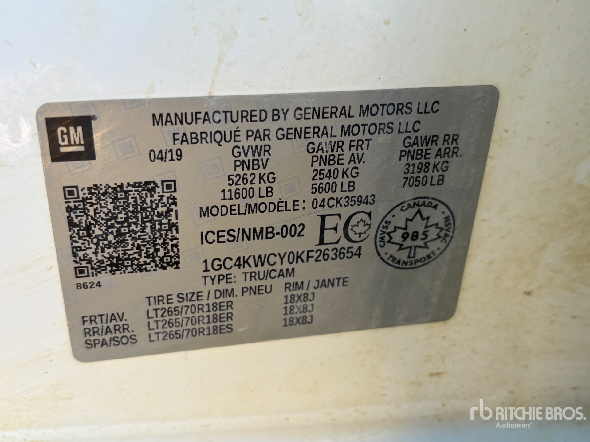 General Appearance with Second Serial Number/VIN Photo