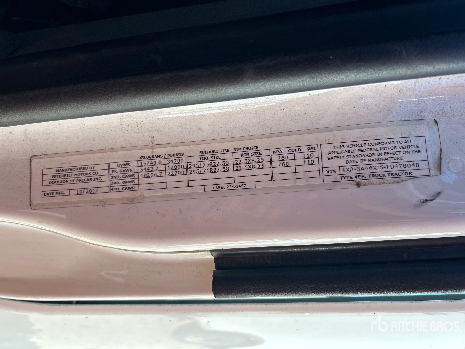 General Appearance with Numéro de série/Numéro d'identification du véhicule automobile