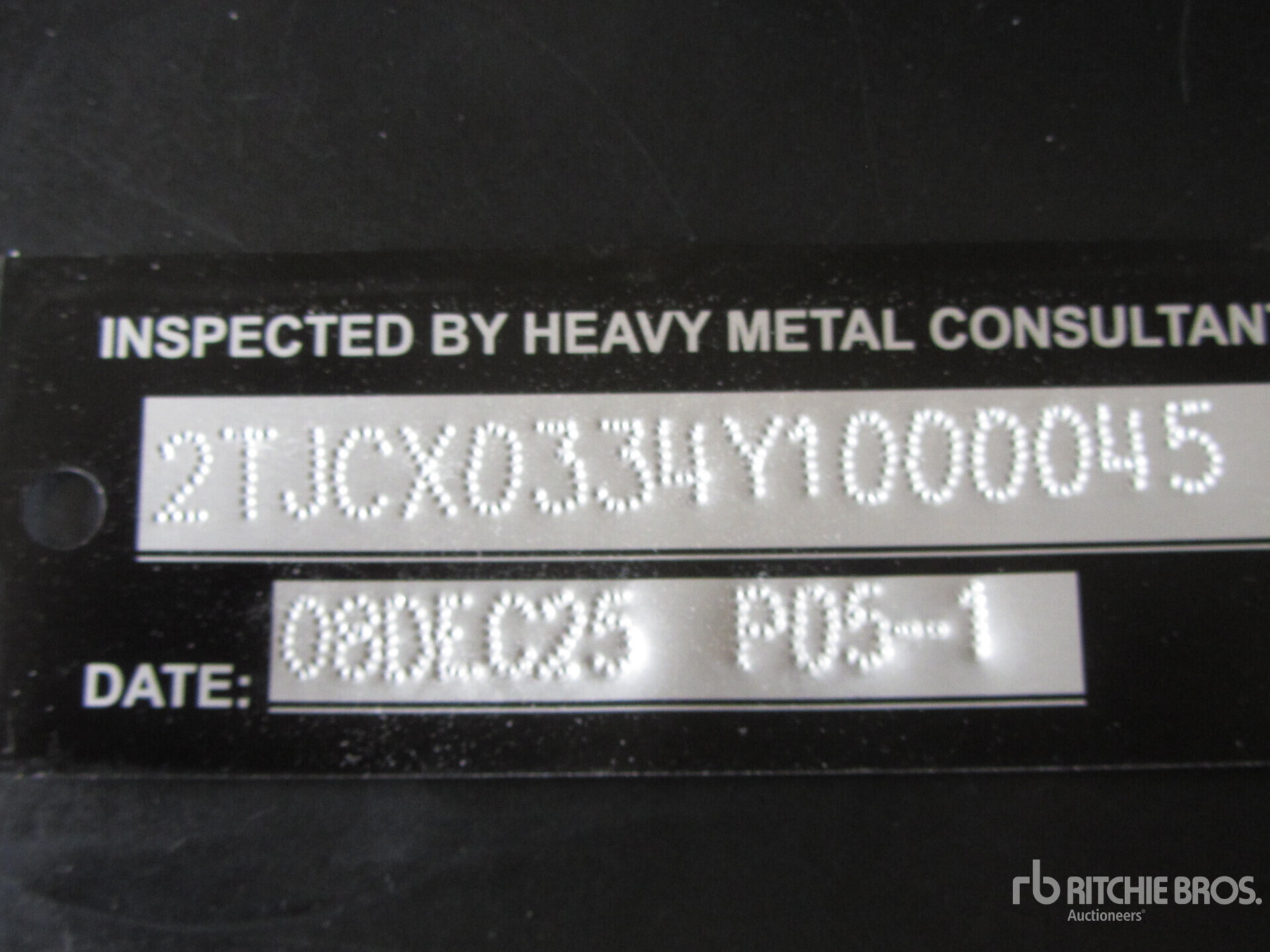 General Appearance with N.º de serie/VIN