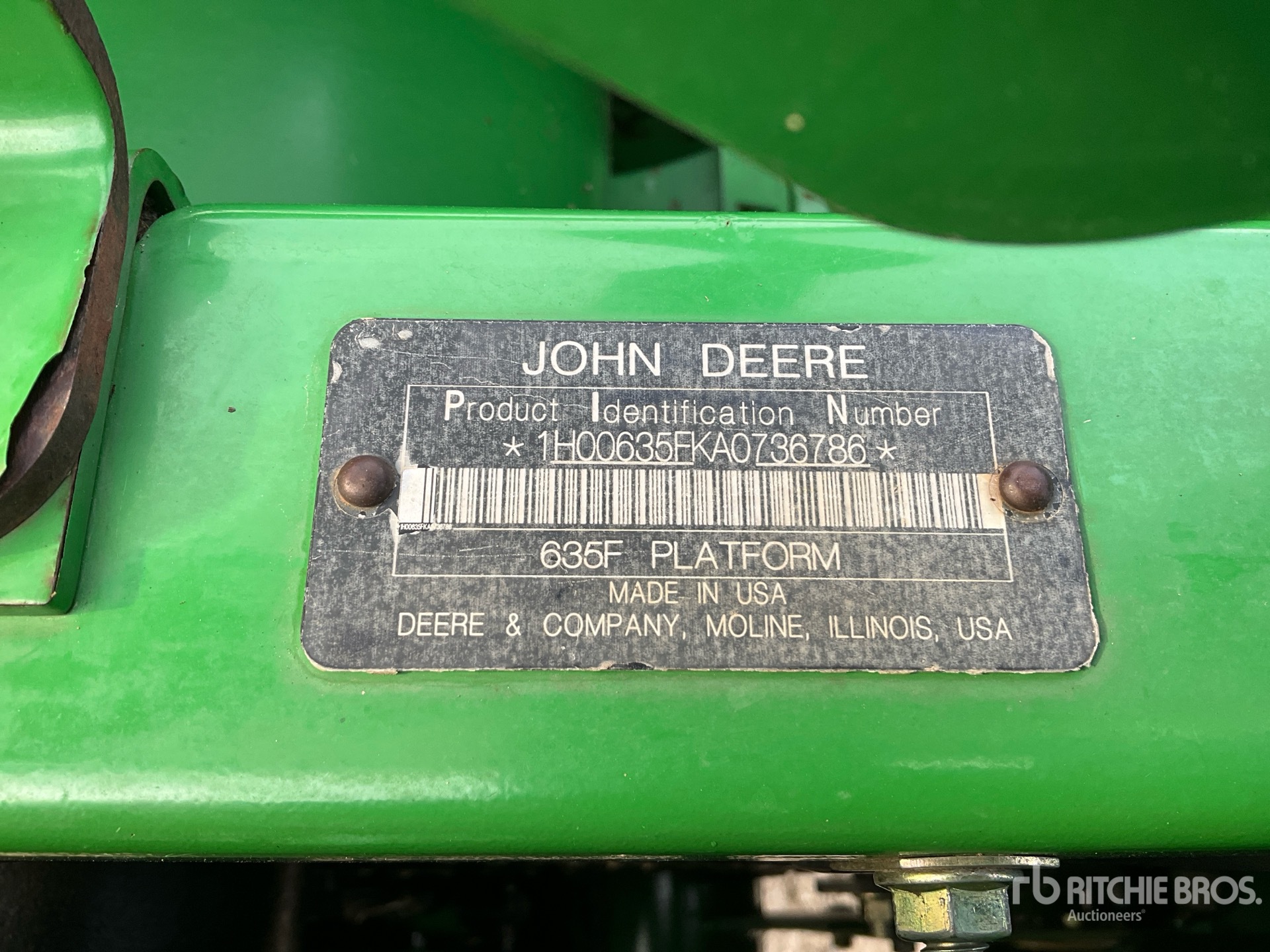 General Appearance with N.º de serie/VIN