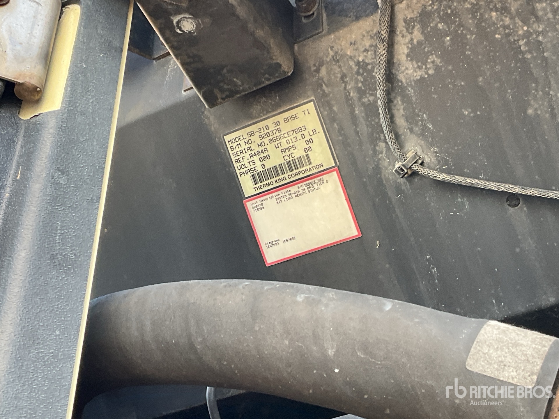 General Appearance with Refrigeration Unit Serial Number