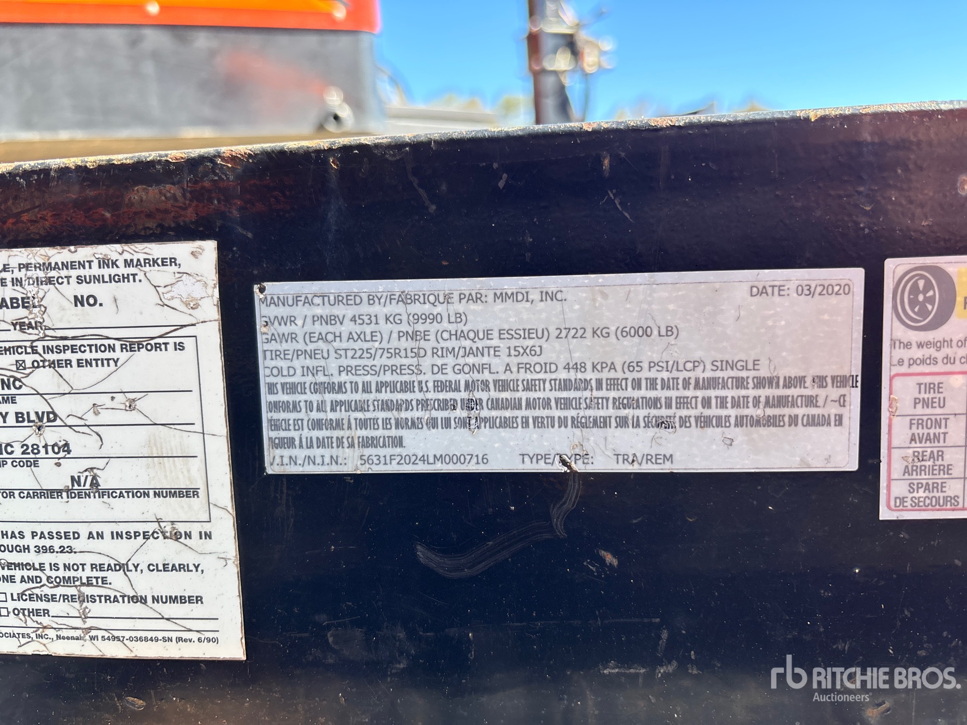 General Appearance with Numéro de série/Numéro d'identification du véhicule automobile