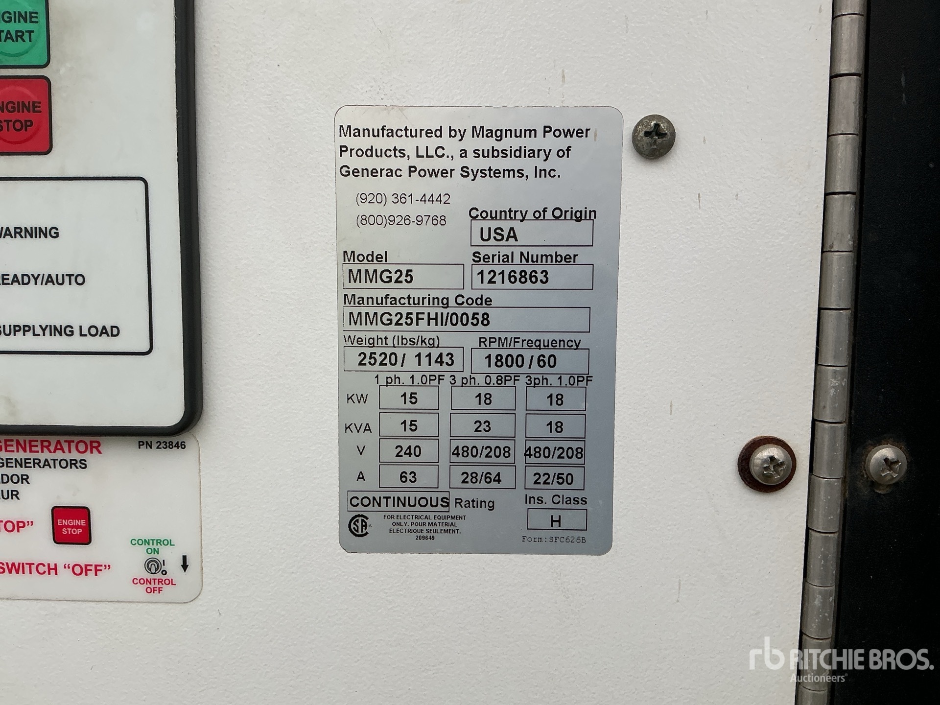 General Appearance with Numer seryjny/numer identyfikacyjny pojazdu