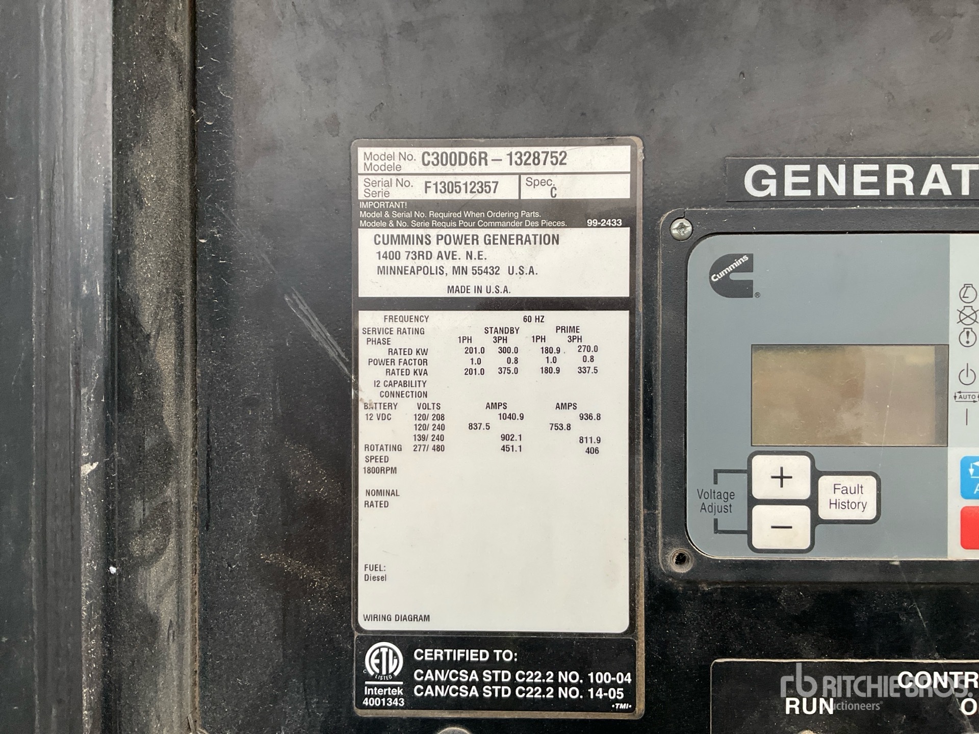 General Appearance with N.º de serie/VIN