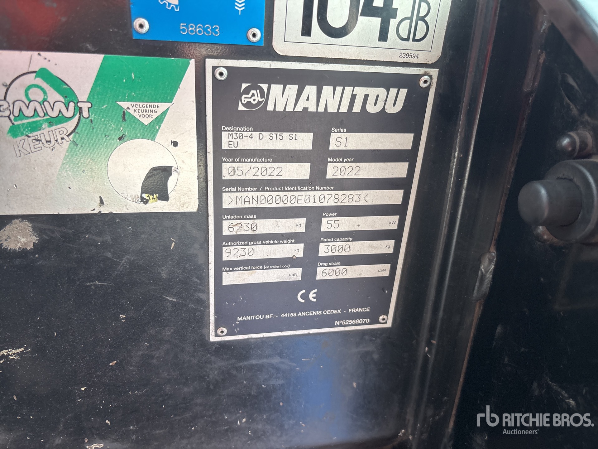 General Appearance with N.º de serie/VIN