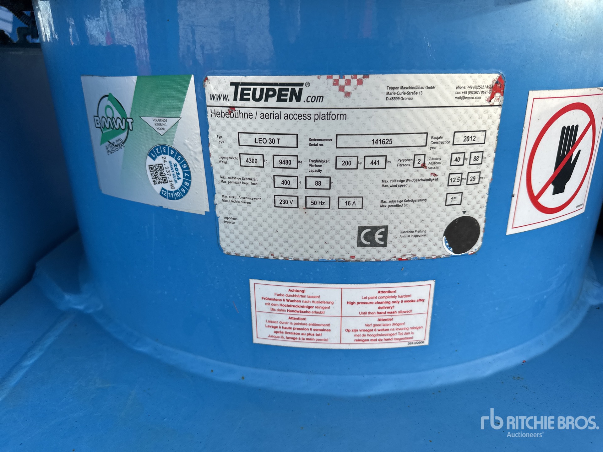 General Appearance with N.º de serie/VIN