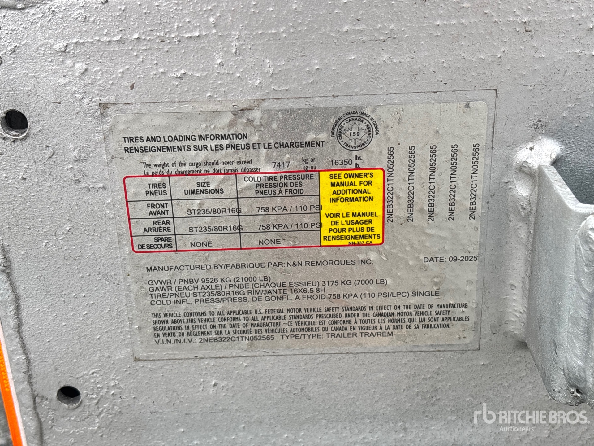 General Appearance with Numero seriale/numero d’identificazione del veicolo (VIN)