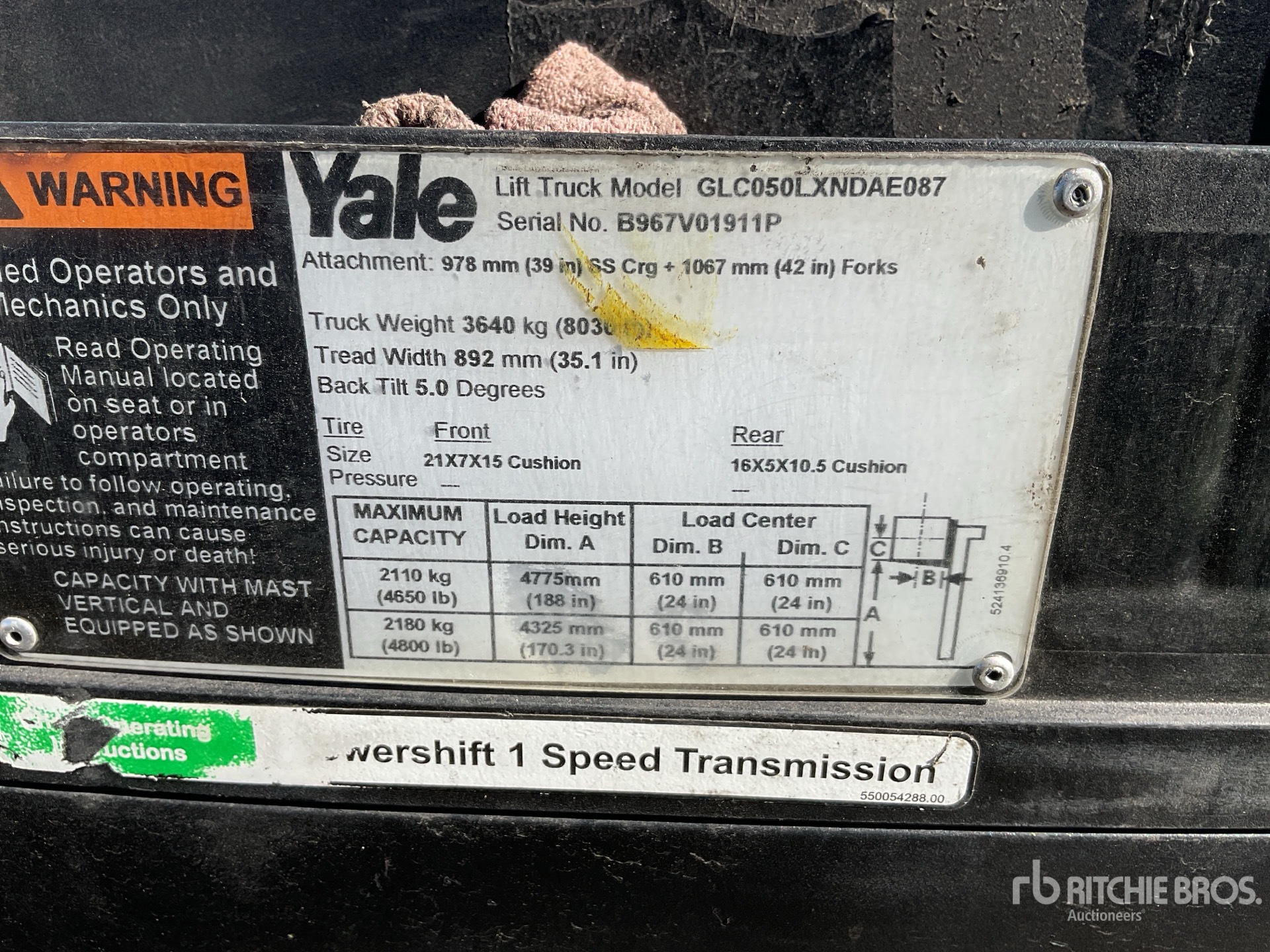 General Appearance with N.º de serie/VIN