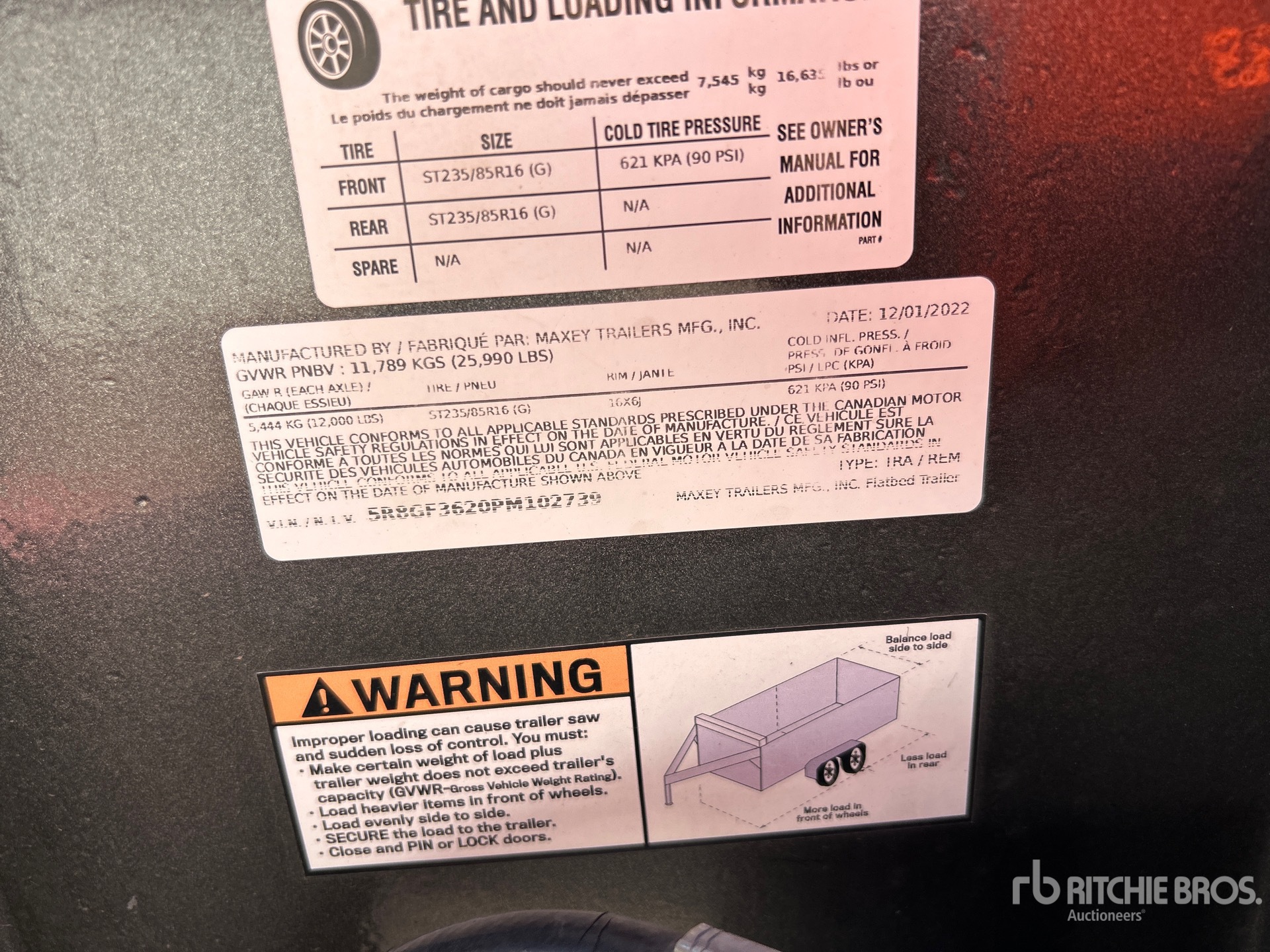 General Appearance with N.º de serie/VIN