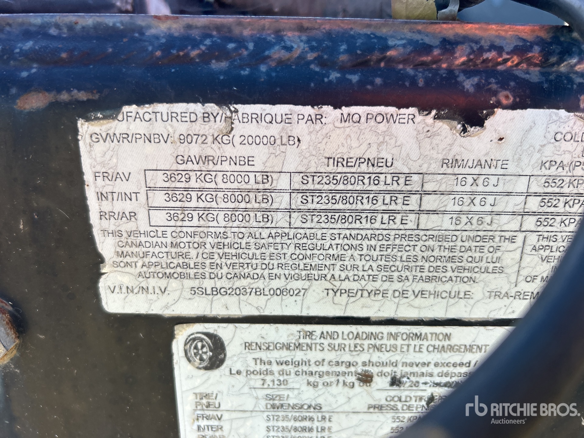 General Appearance with Numéro de série/Numéro d'identification du véhicule automobile