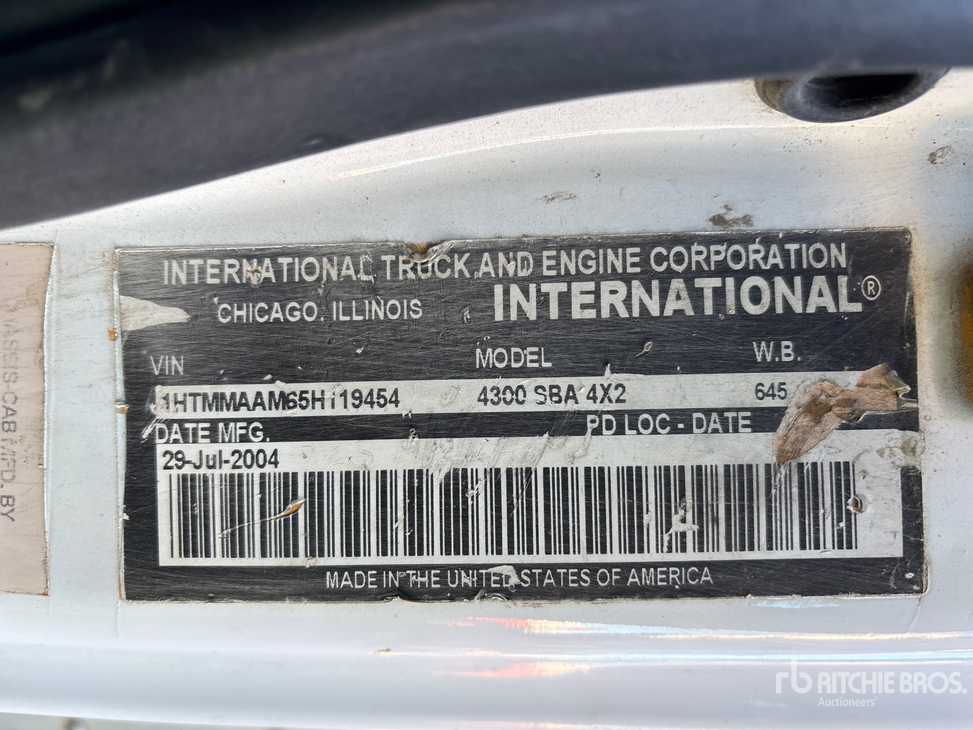 General Appearance with N.º de serie/VIN