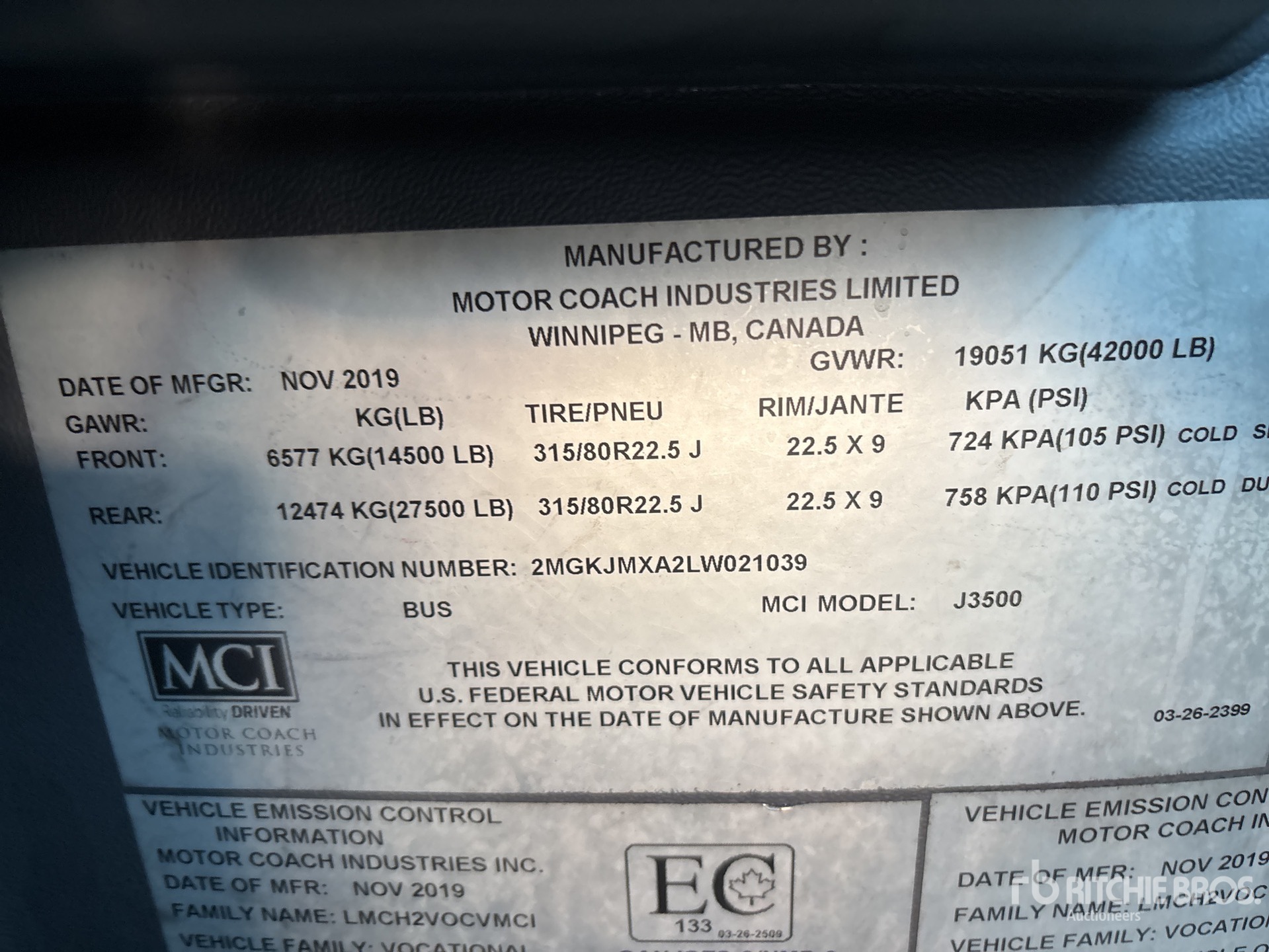 General Appearance with Seriennummer / FIN