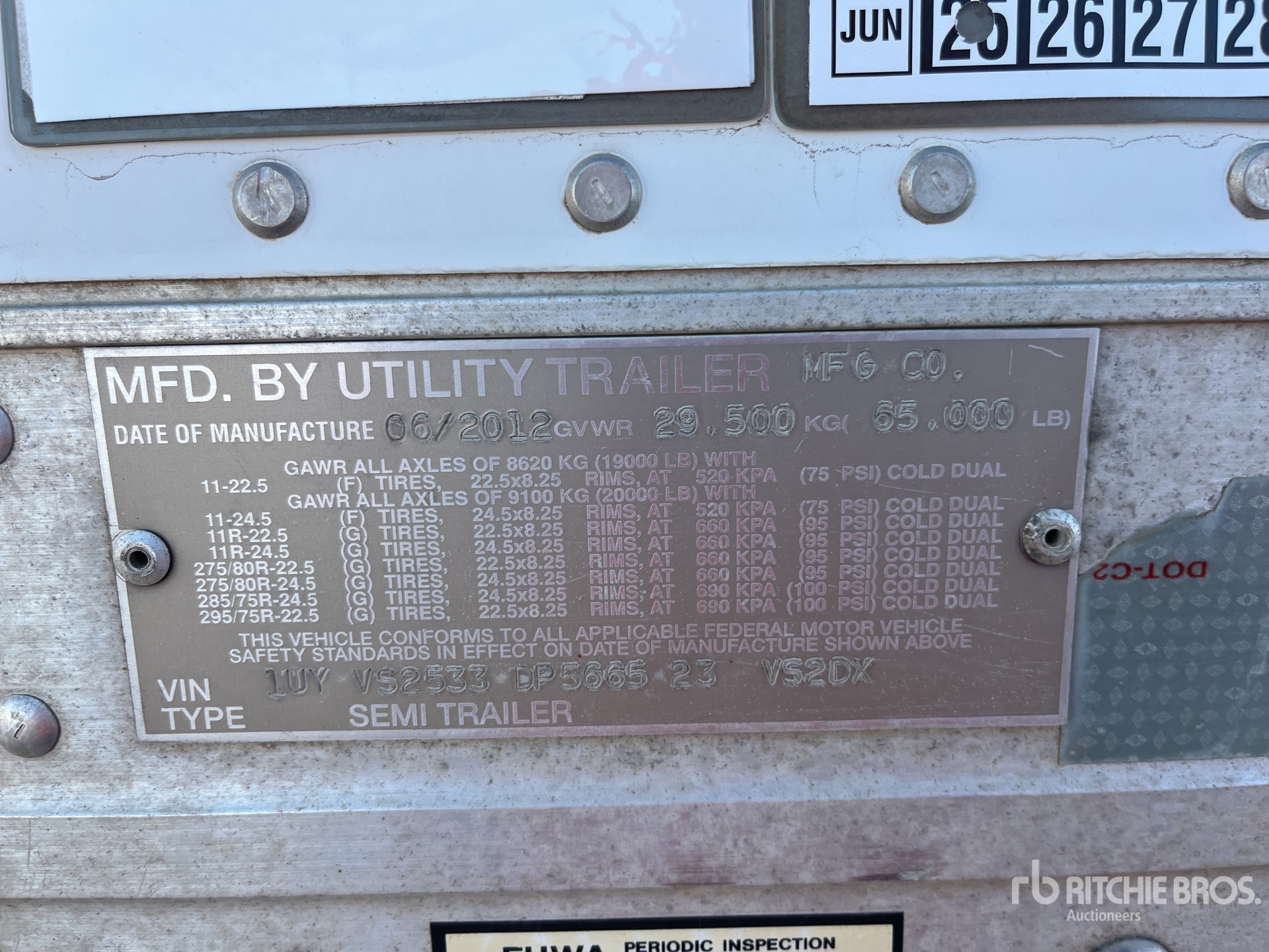 General Appearance with N.º de serie/VIN