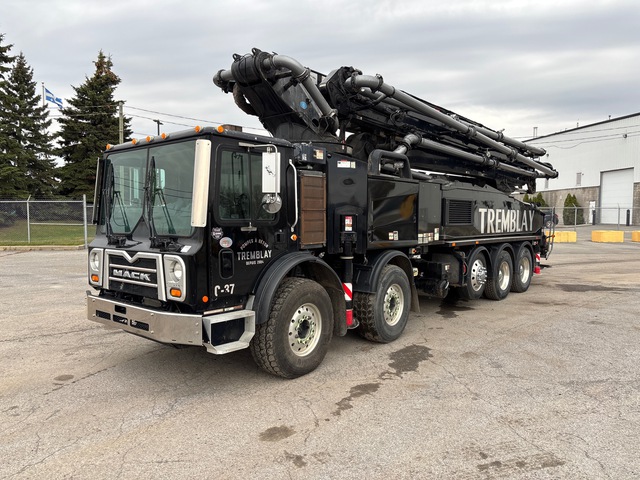 2019 Putzmeister BSF47Z.16H 47 m on 2019 Mack TE84 10x4 Twin-Steer Concrete Pump Truck