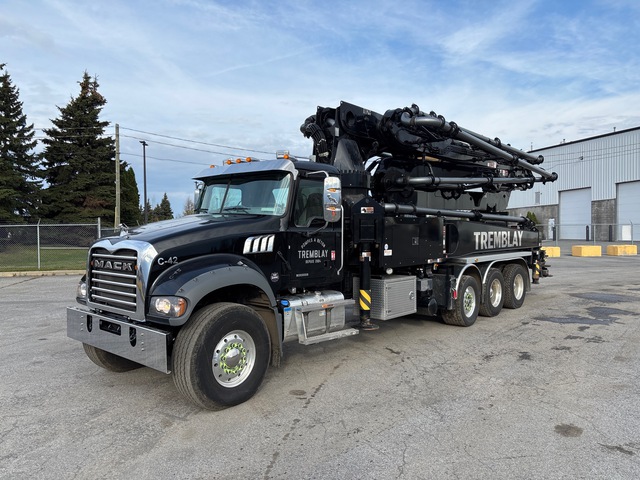 2023 Alliance JXRZ 40-5.16 39 m on 2024 Mack Granite GR64F 8x4 Concrete Pump Truck