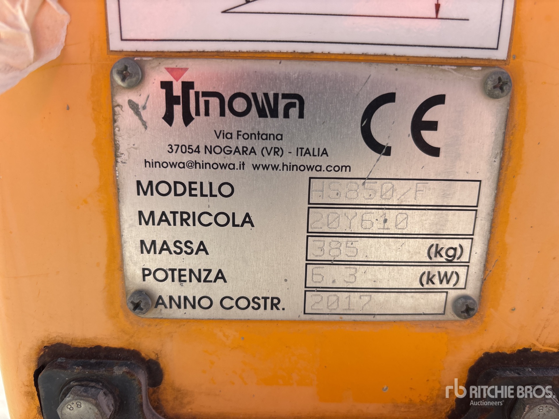 General Appearance with Numero seriale/numero d’identificazione del veicolo (VIN)