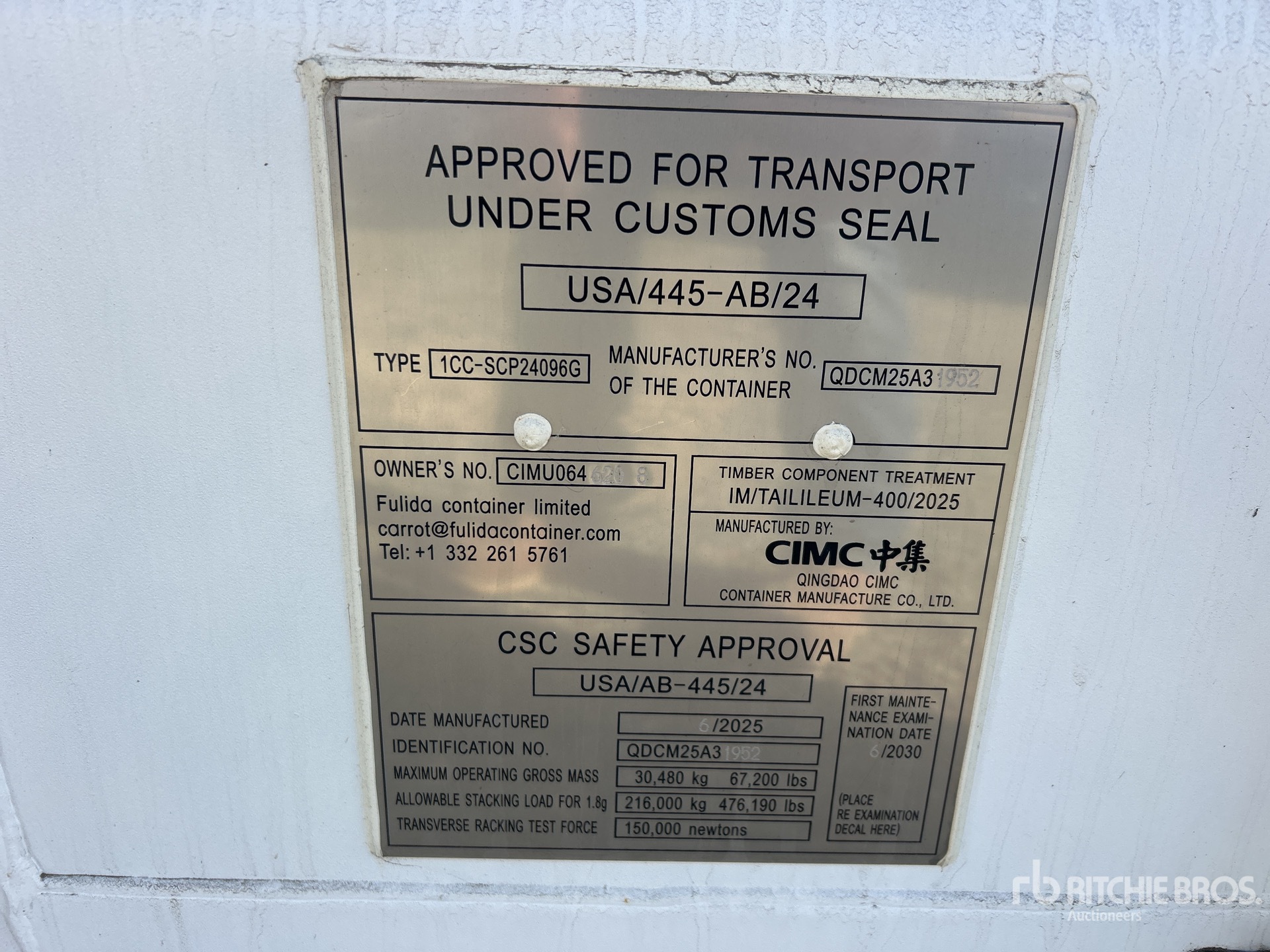 General Appearance with Seriennummer / FIN