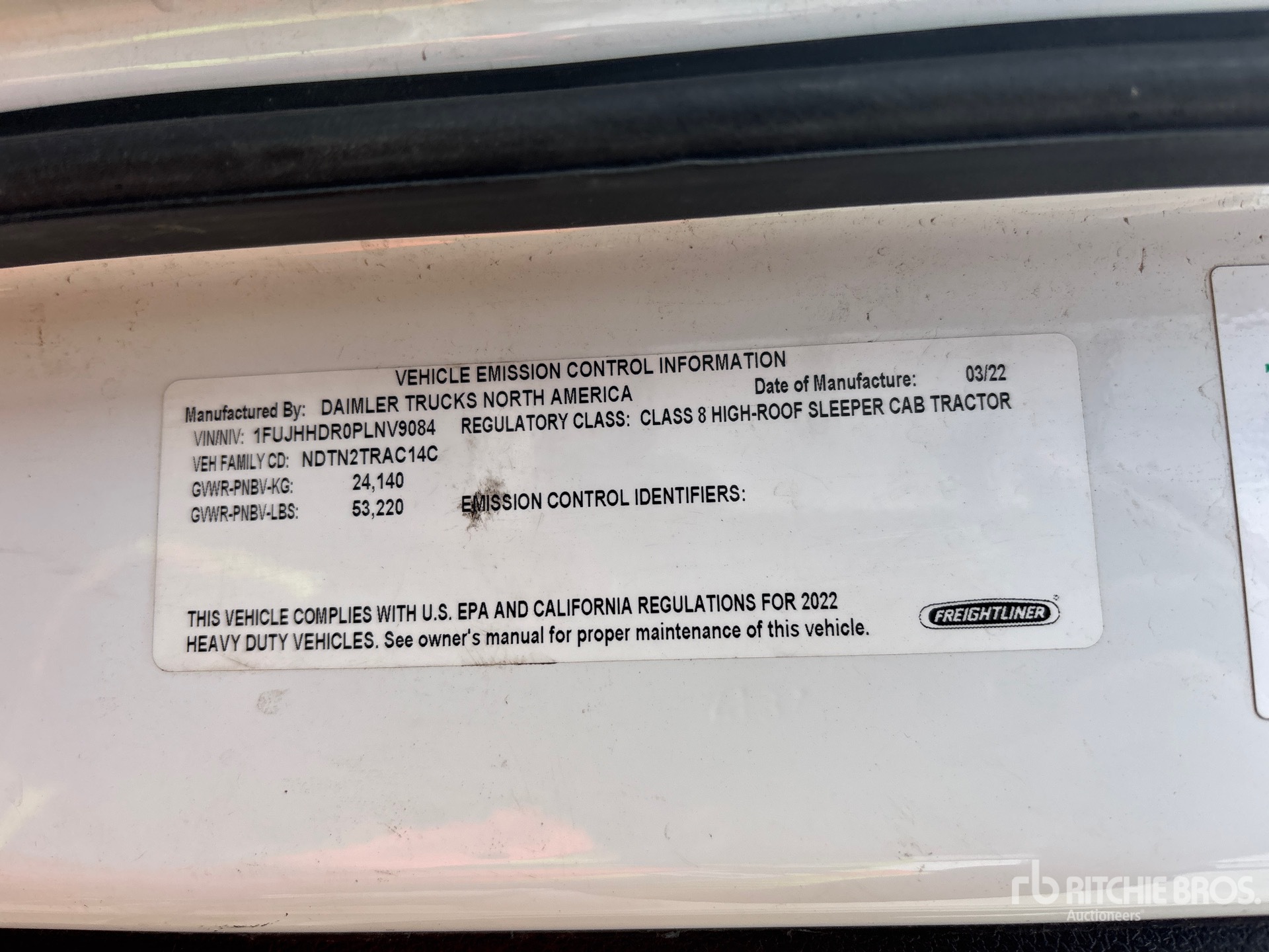 General Appearance with Second Serial Number/VIN Photo