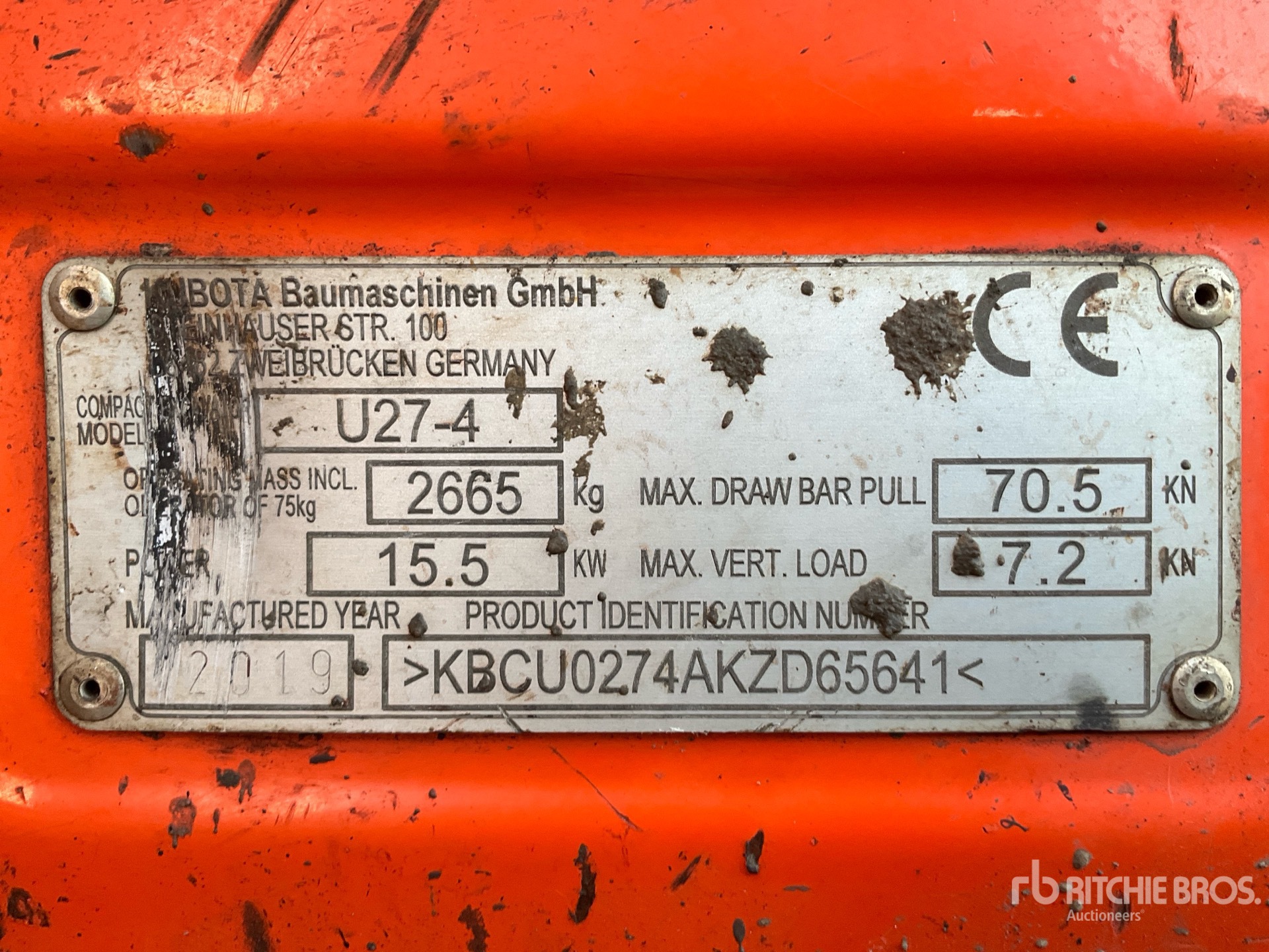 General Appearance with N.º de serie/VIN