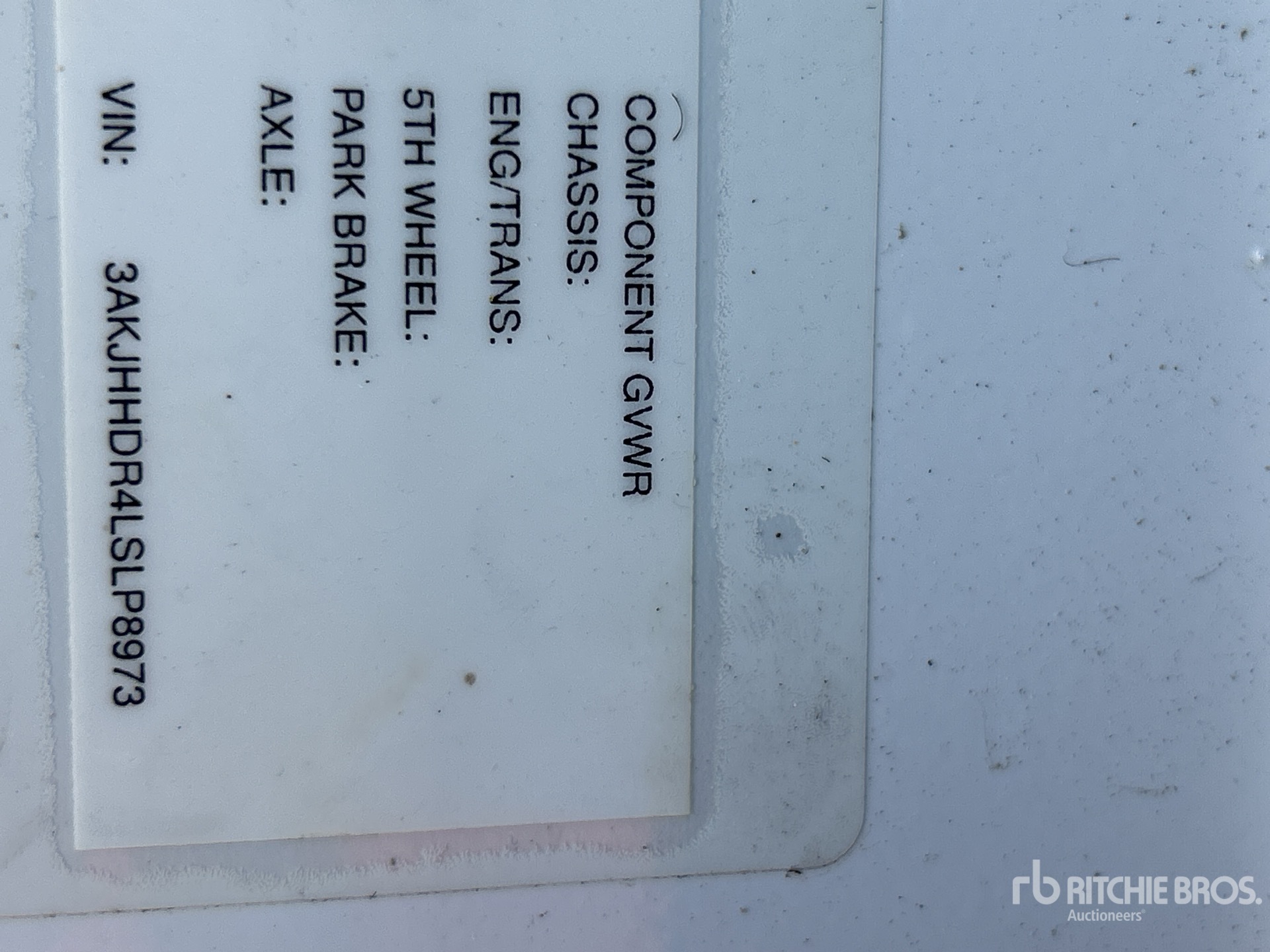 General Appearance with Numéro de série/Numéro d'identification du véhicule automobile