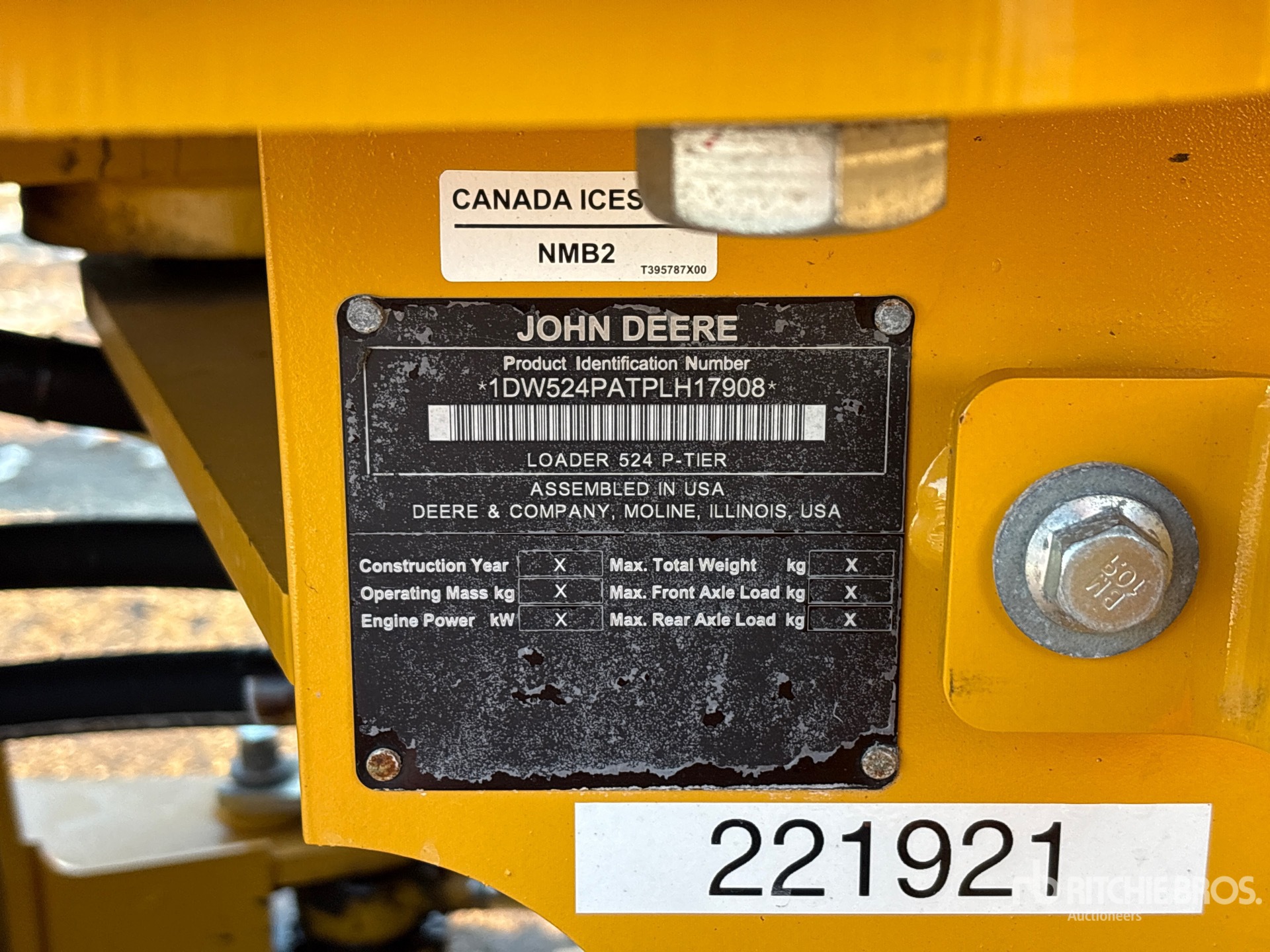 General Appearance with Numéro de série/Numéro d'identification du véhicule automobile