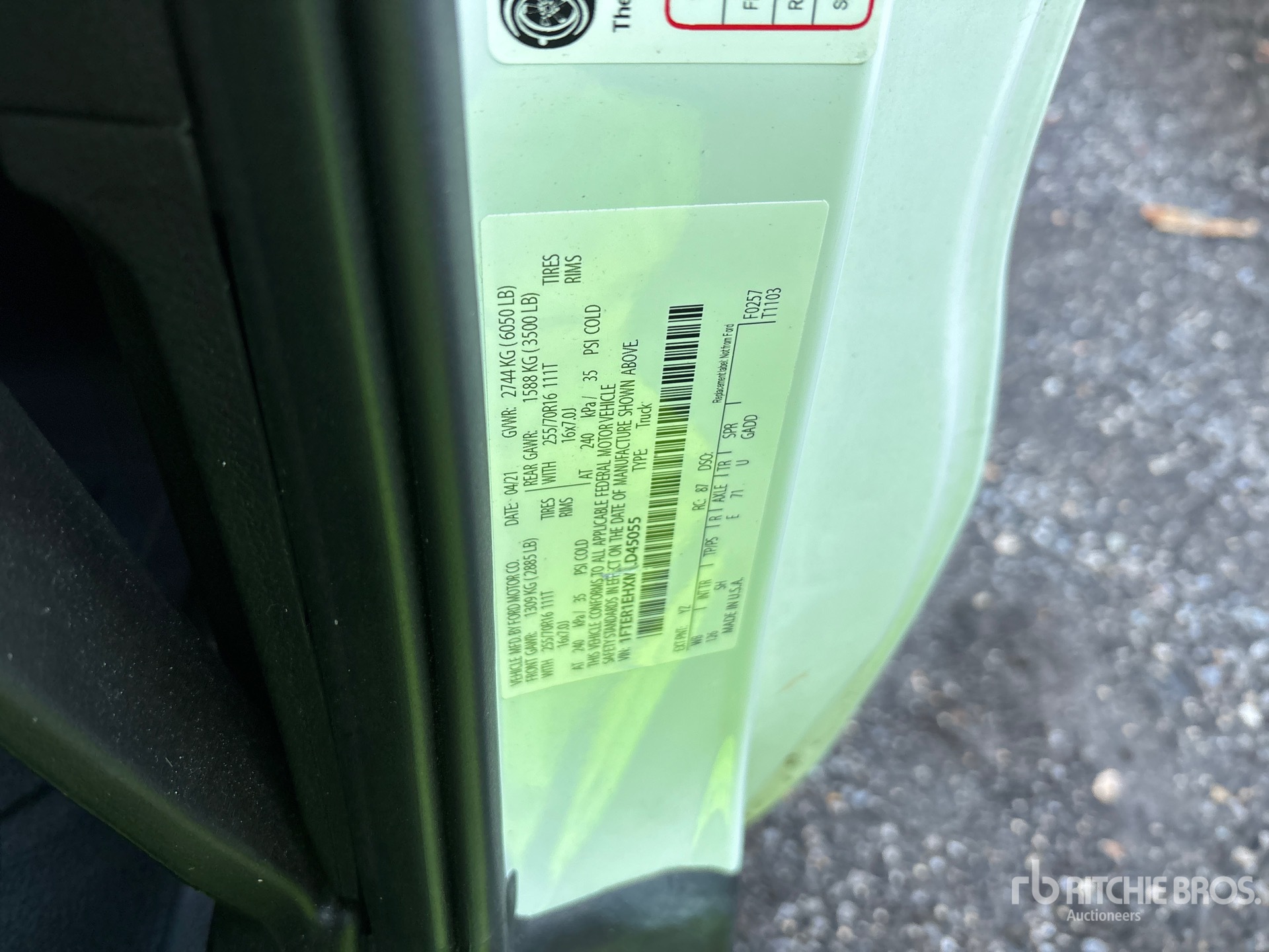 General Appearance with N.º de serie/VIN