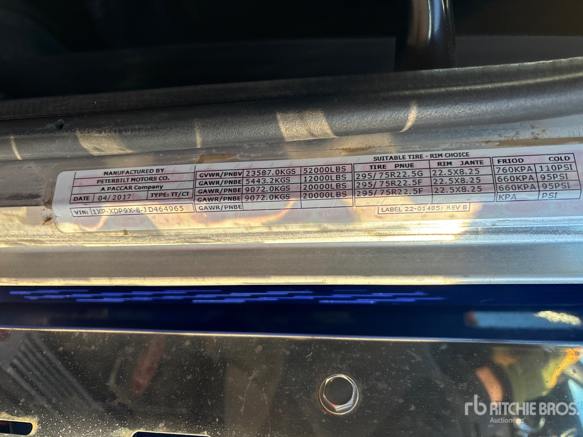 General Appearance with N.º de serie/VIN