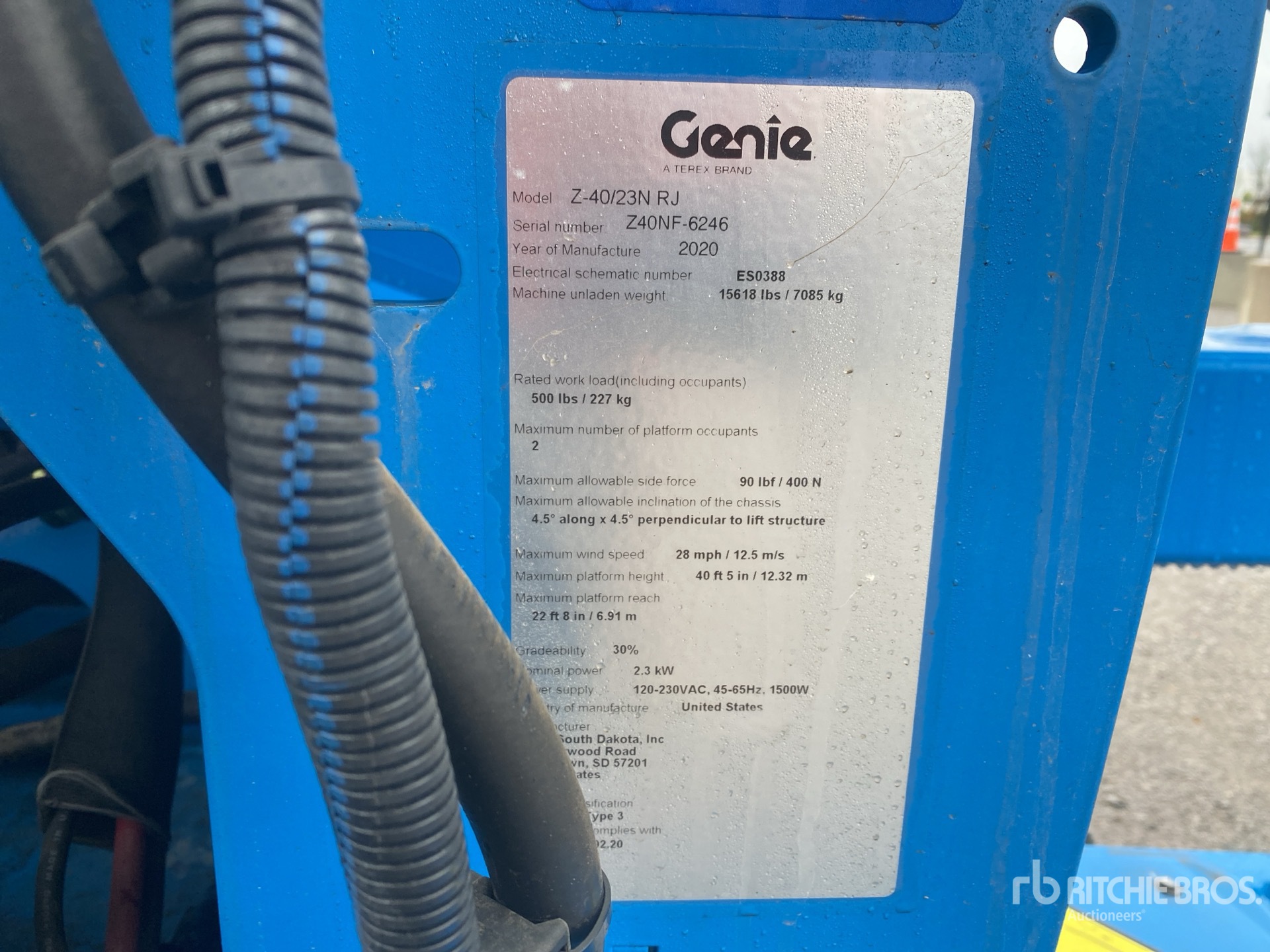 General Appearance with N.º de serie/VIN