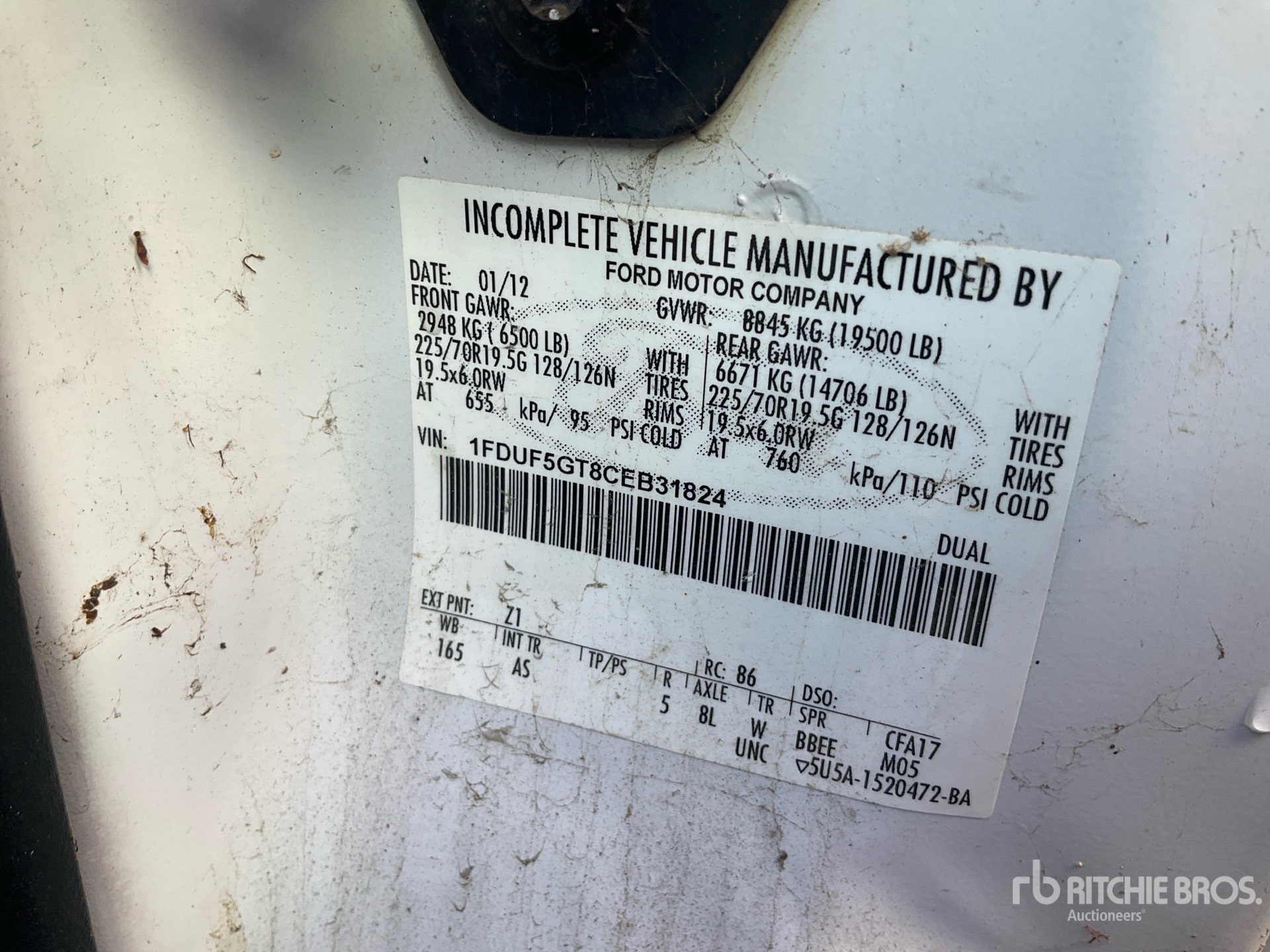 General Appearance with Numer seryjny/numer identyfikacyjny pojazdu