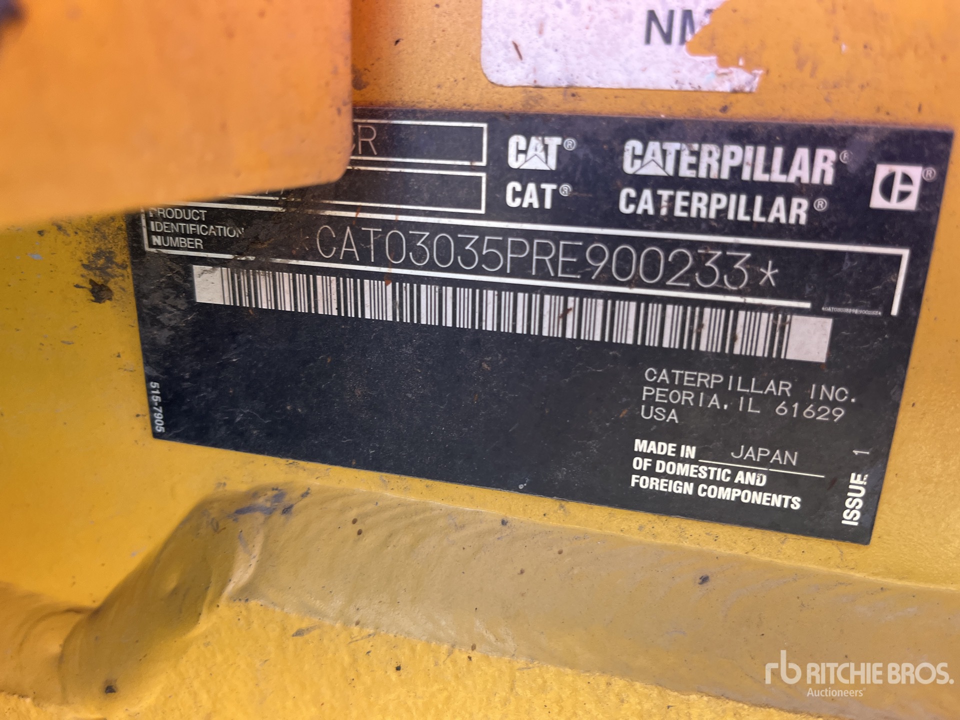 General Appearance with N.º de serie/VIN