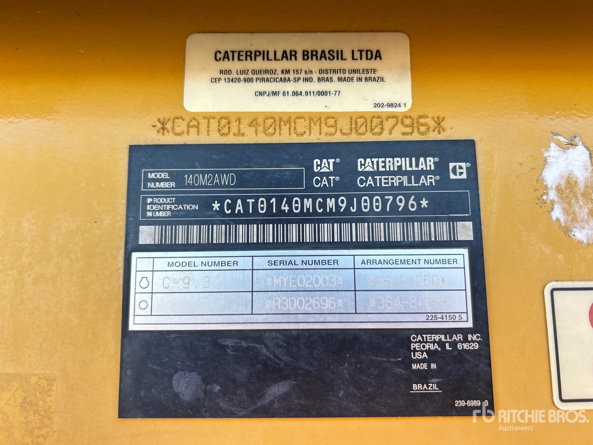 General Appearance with N.º de serie/VIN