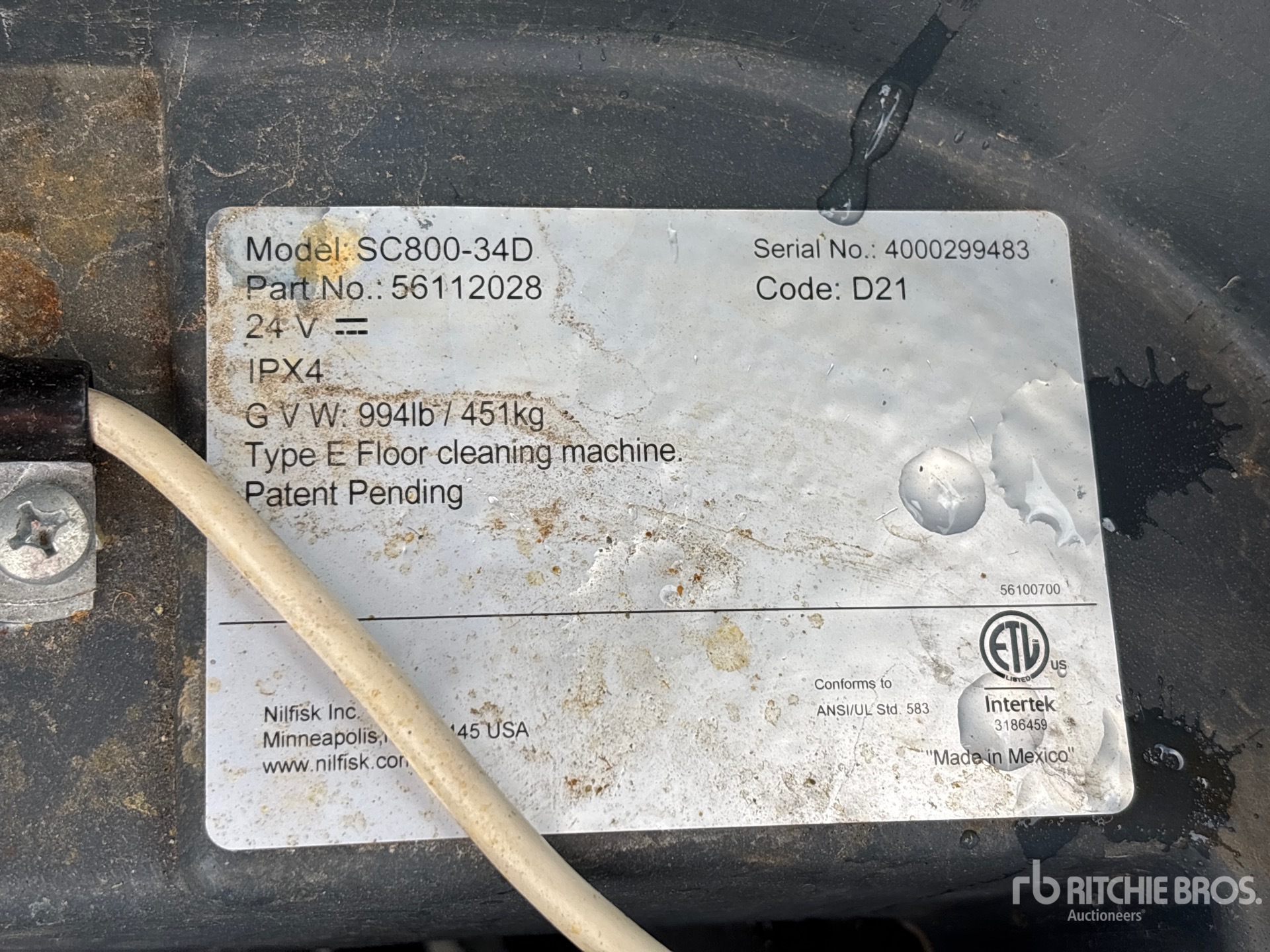 General Appearance with Numero seriale/numero d’identificazione del veicolo (VIN)