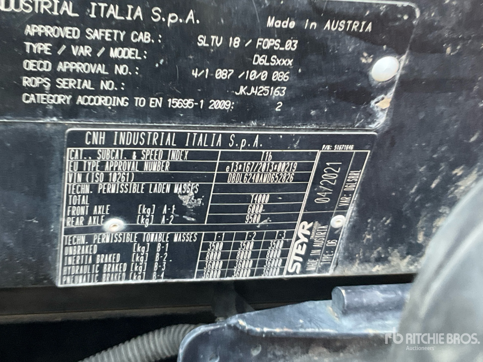 General Appearance with Numer seryjny/numer identyfikacyjny pojazdu