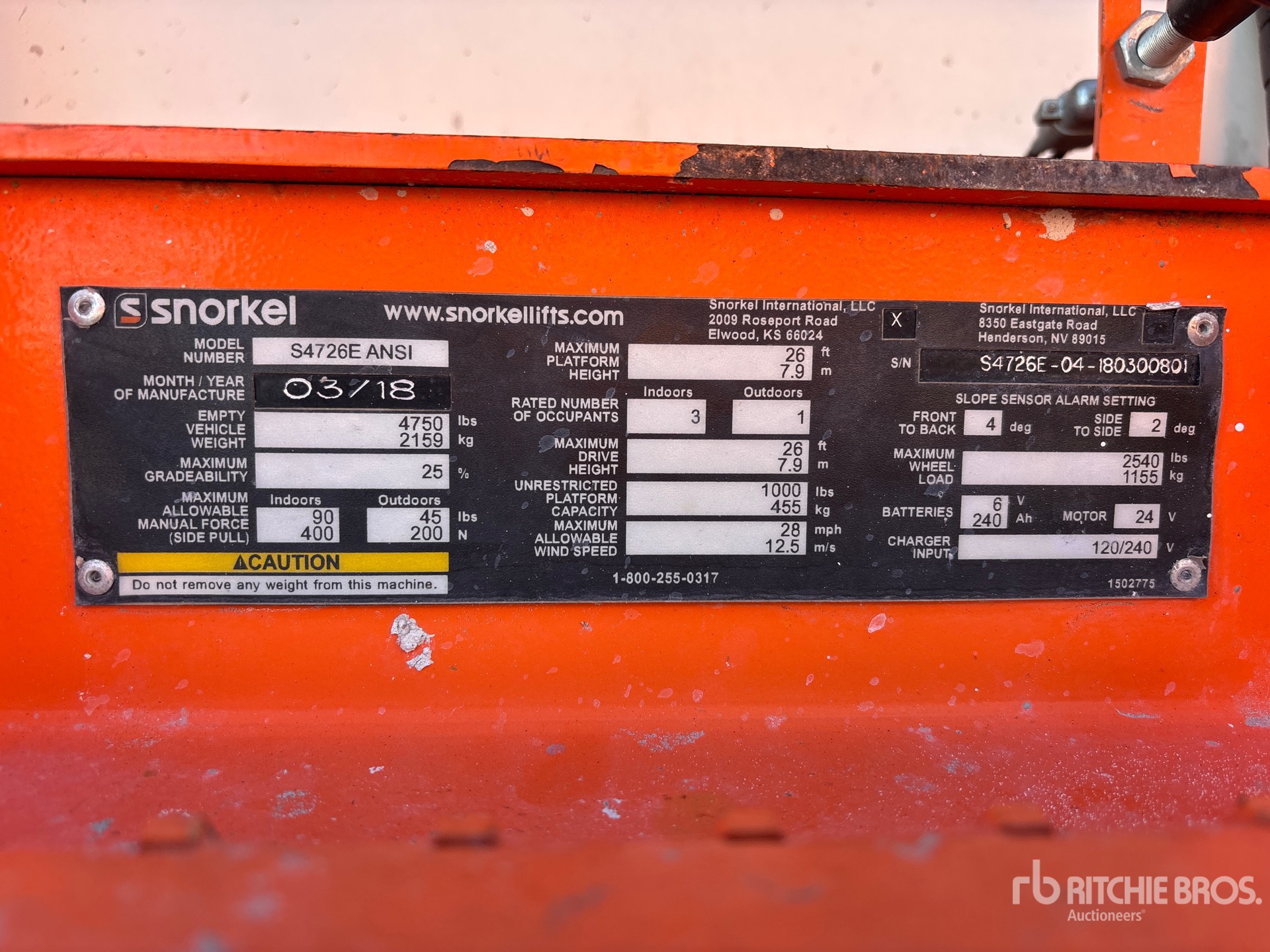 General Appearance with Numero seriale/numero d’identificazione del veicolo (VIN)