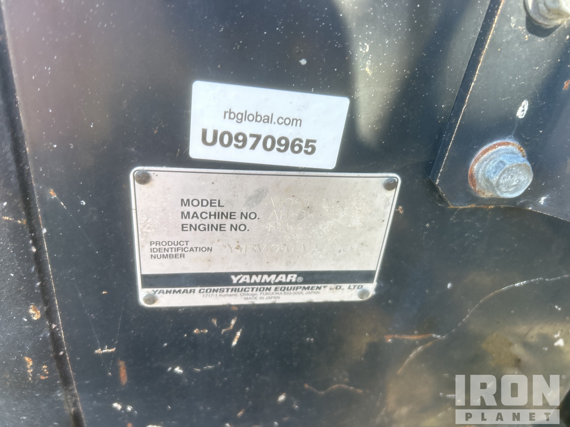 2021 Yanmar VIO80-1A