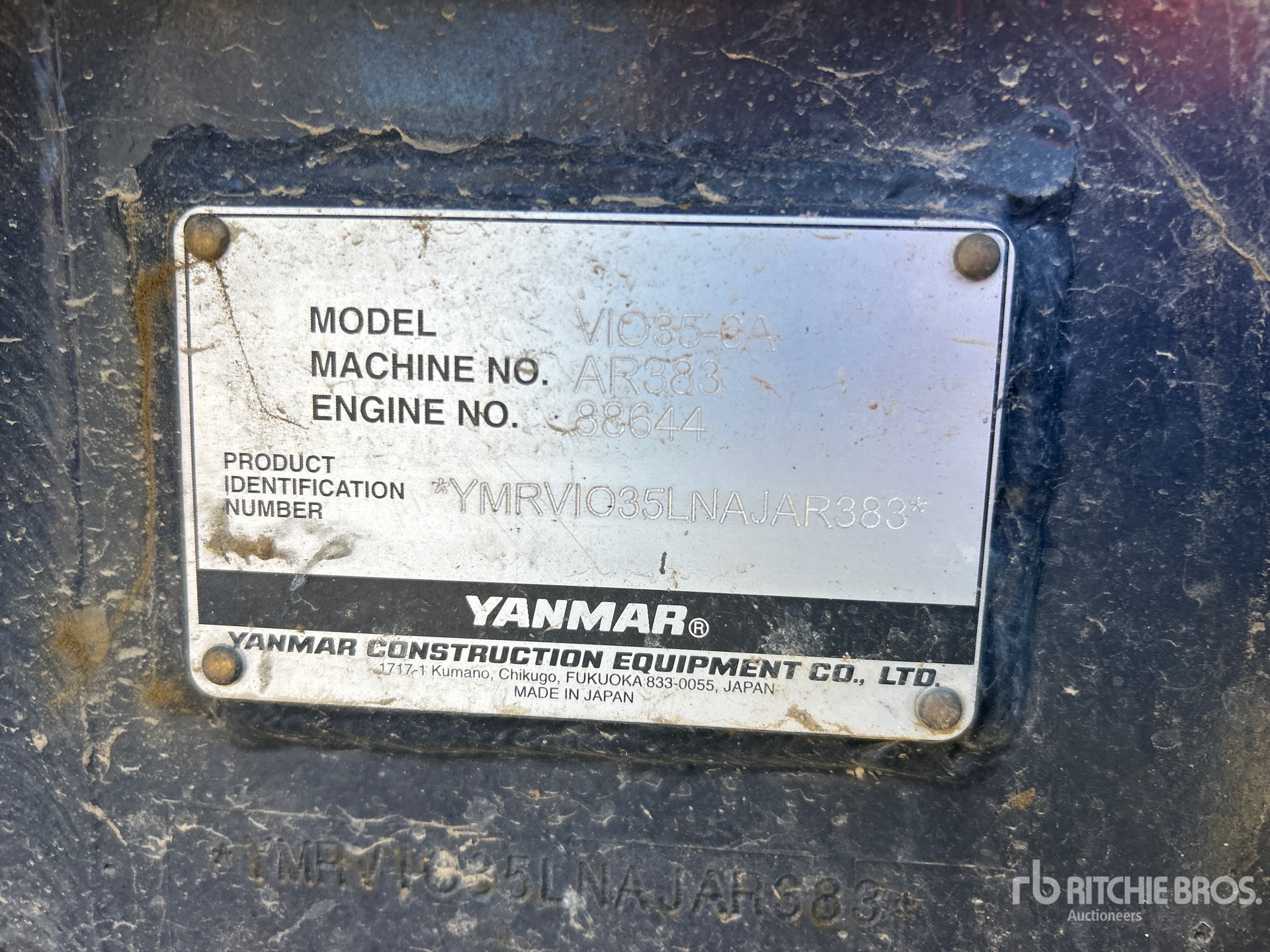 General Appearance with N.º de serie/VIN