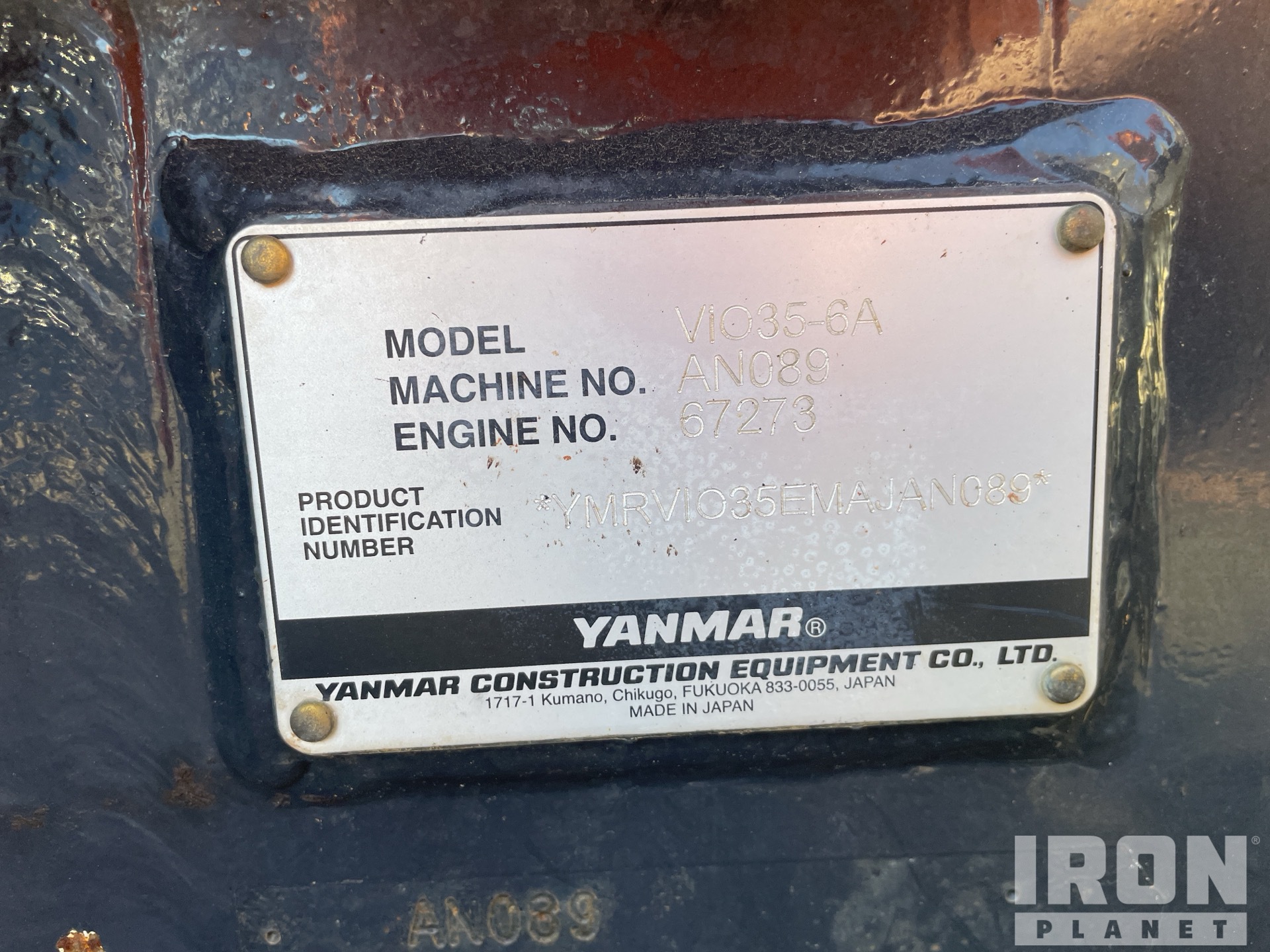 General Appearance with N.º de serie/VIN