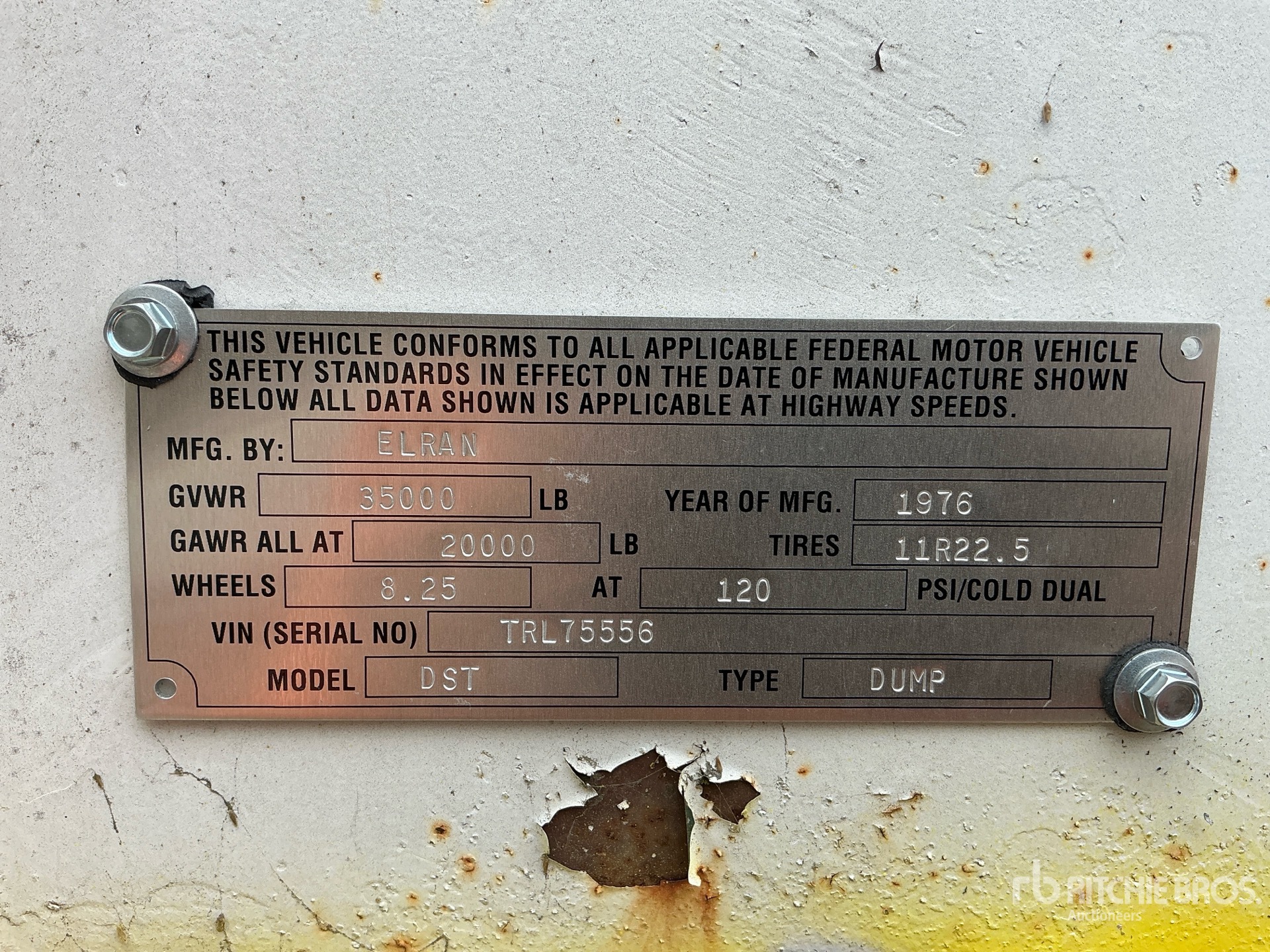 General Appearance with N.º de serie/VIN