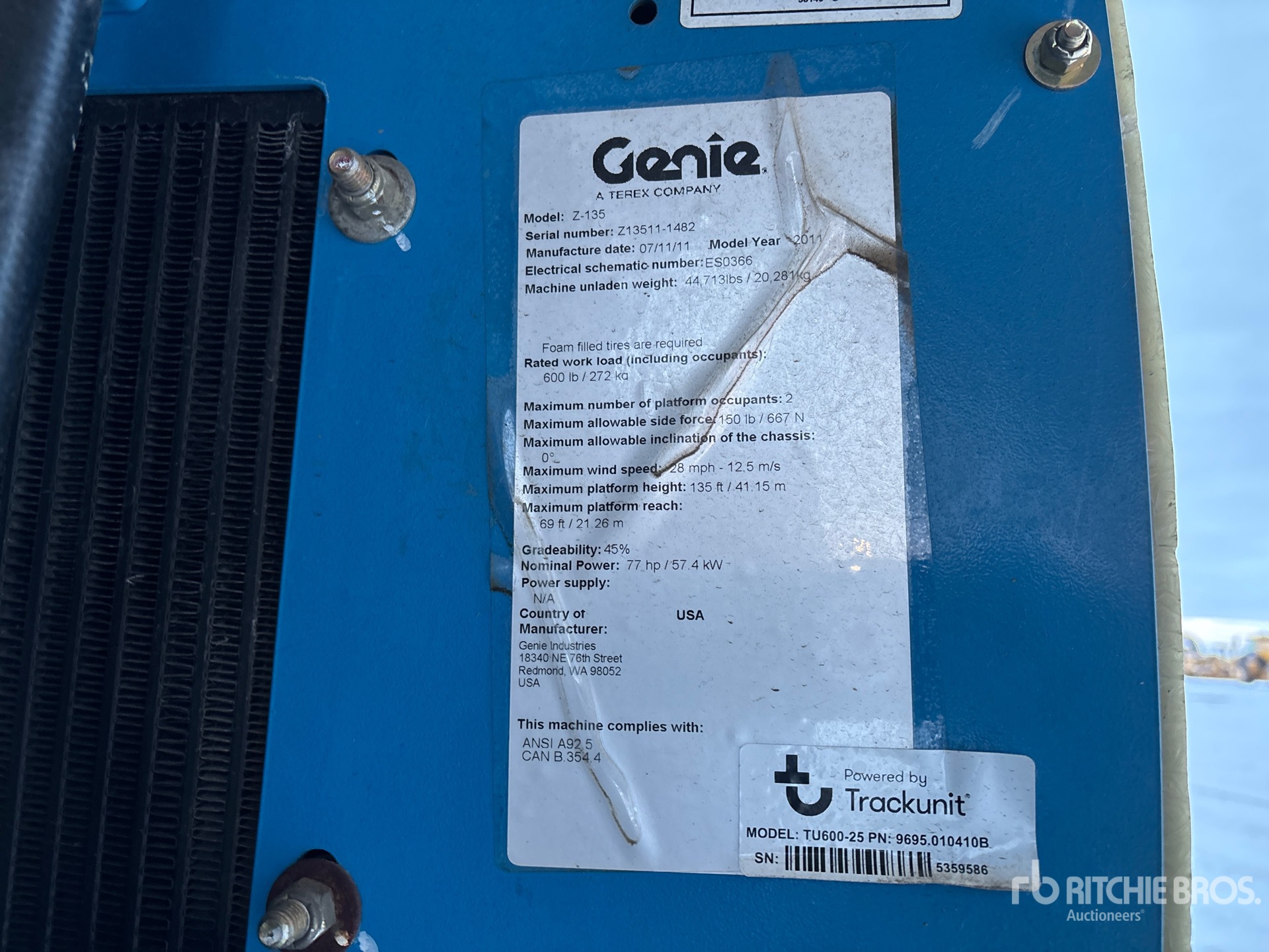 General Appearance with Numero seriale/numero d’identificazione del veicolo (VIN)