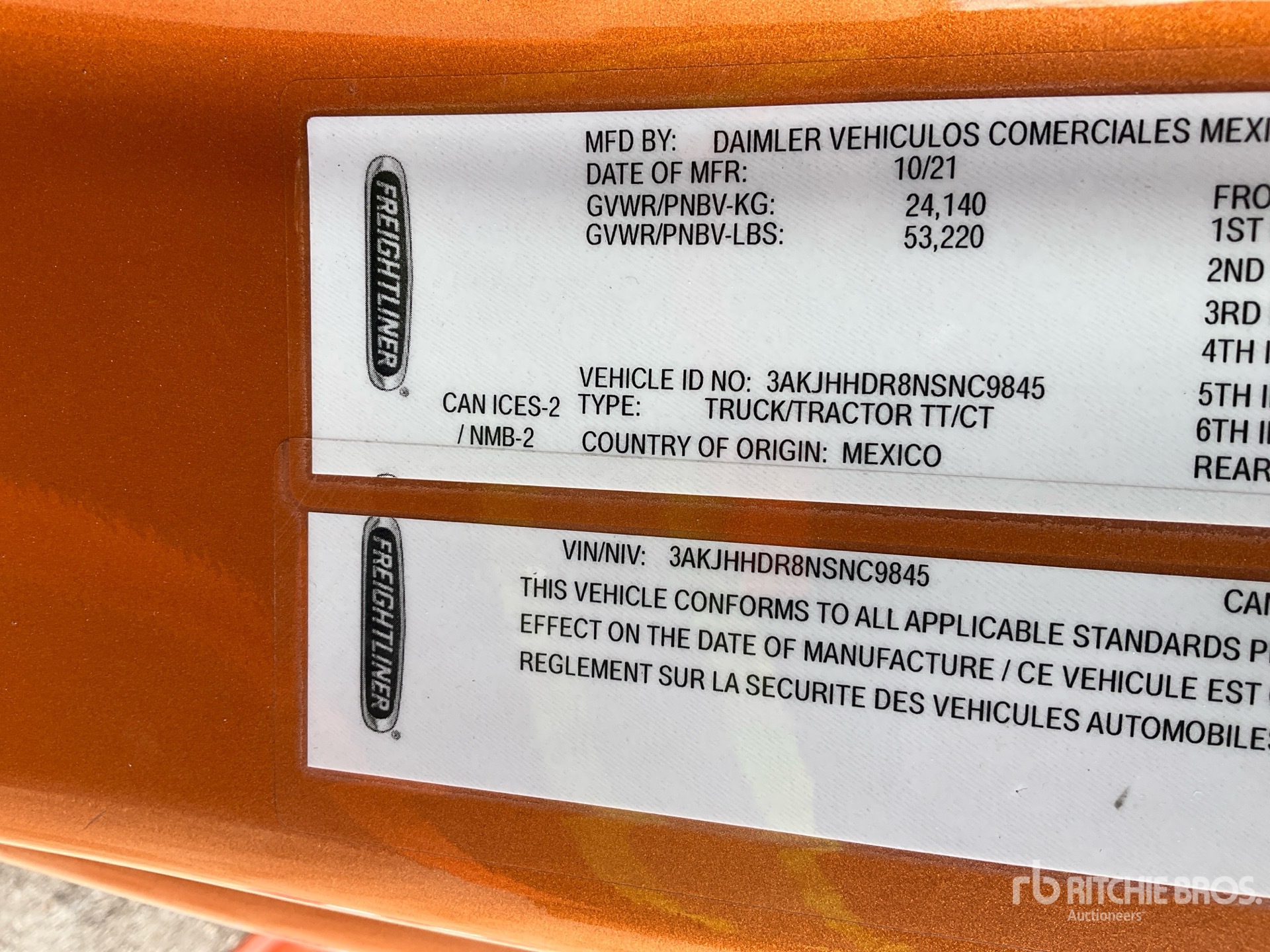 General Appearance with Numero seriale/numero d’identificazione del veicolo (VIN)