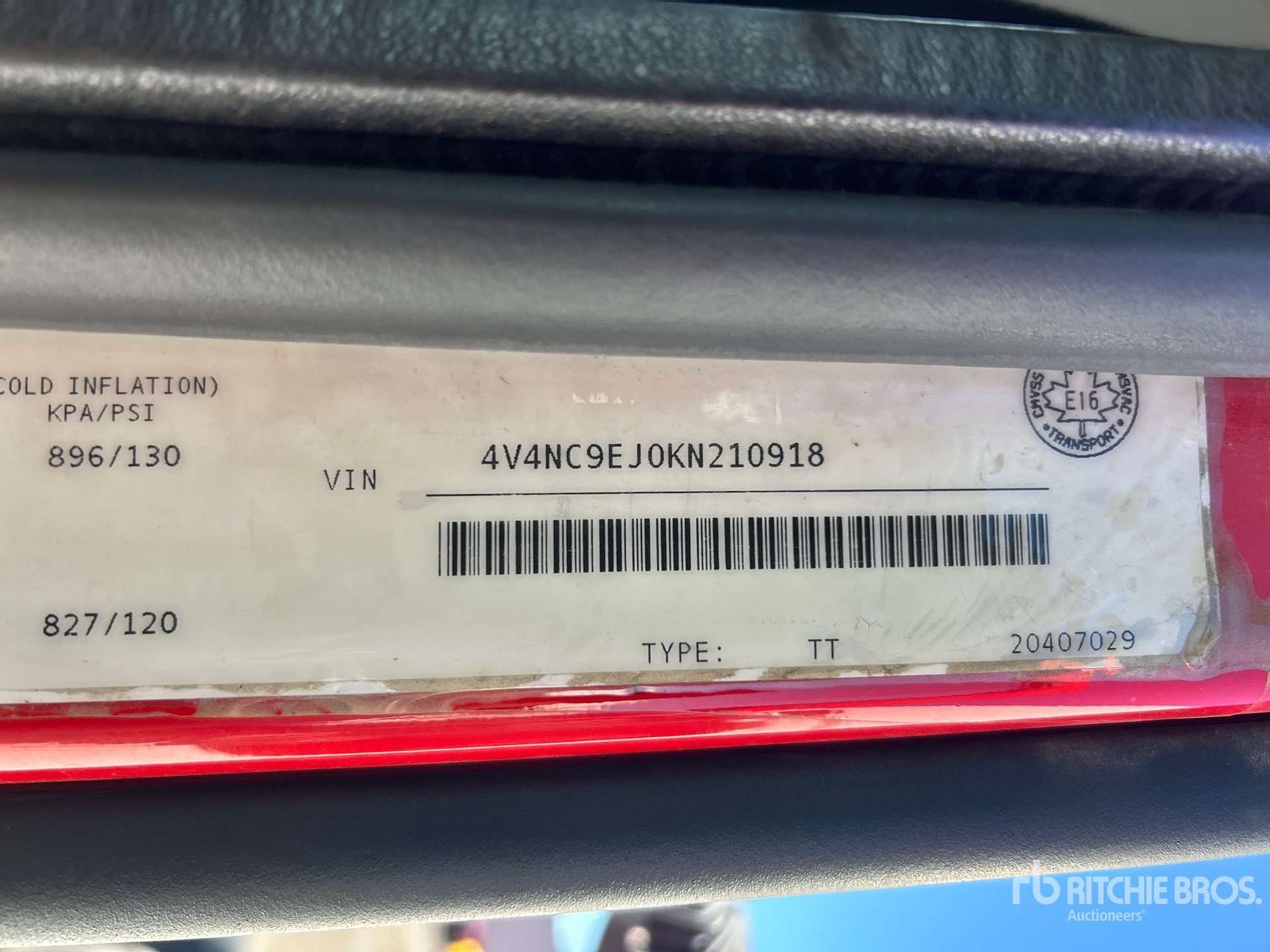 General Appearance with N.º de serie/VIN