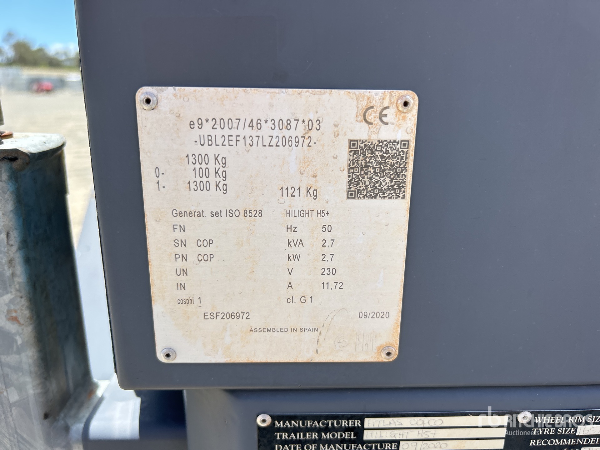 General Appearance with Numero seriale/numero d’identificazione del veicolo (VIN)