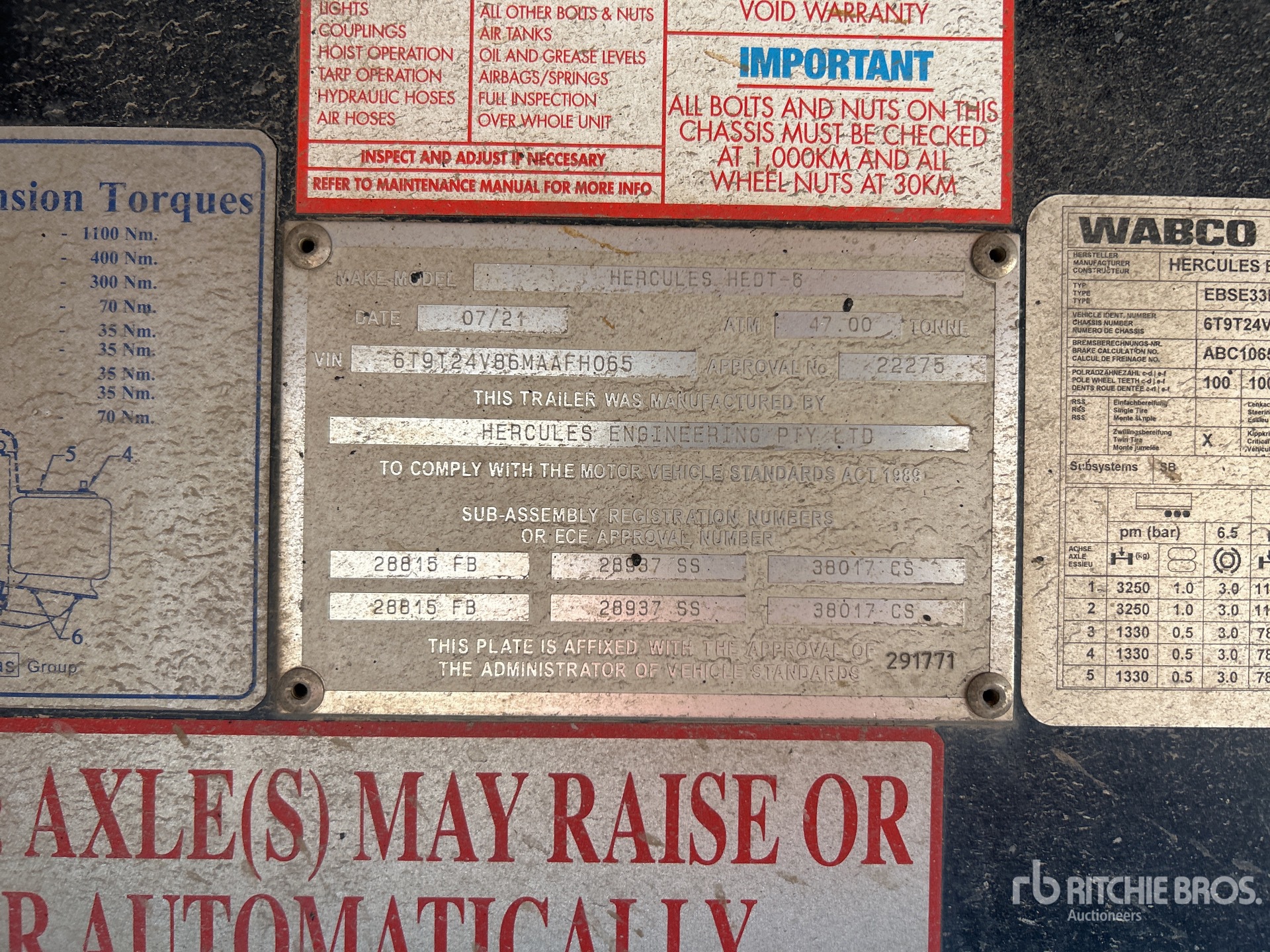 General Appearance with N.º de serie/VIN