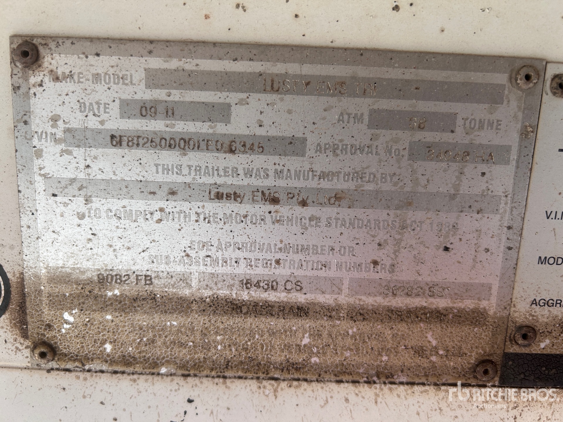 General Appearance with N.º de serie/VIN