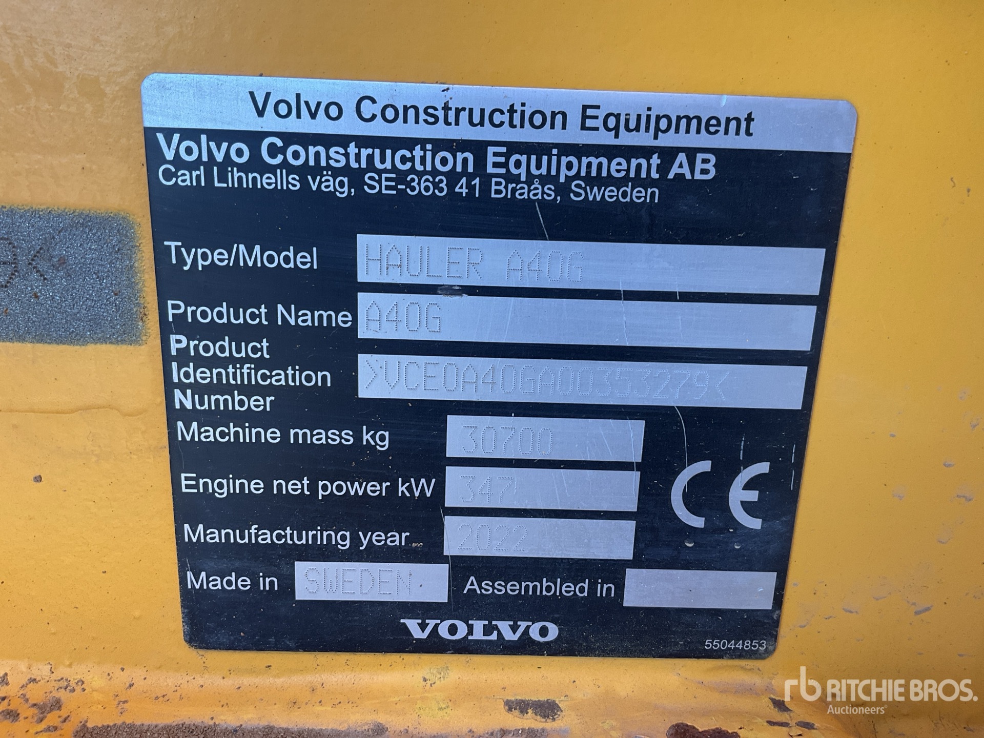 General Appearance with N.º de serie/VIN