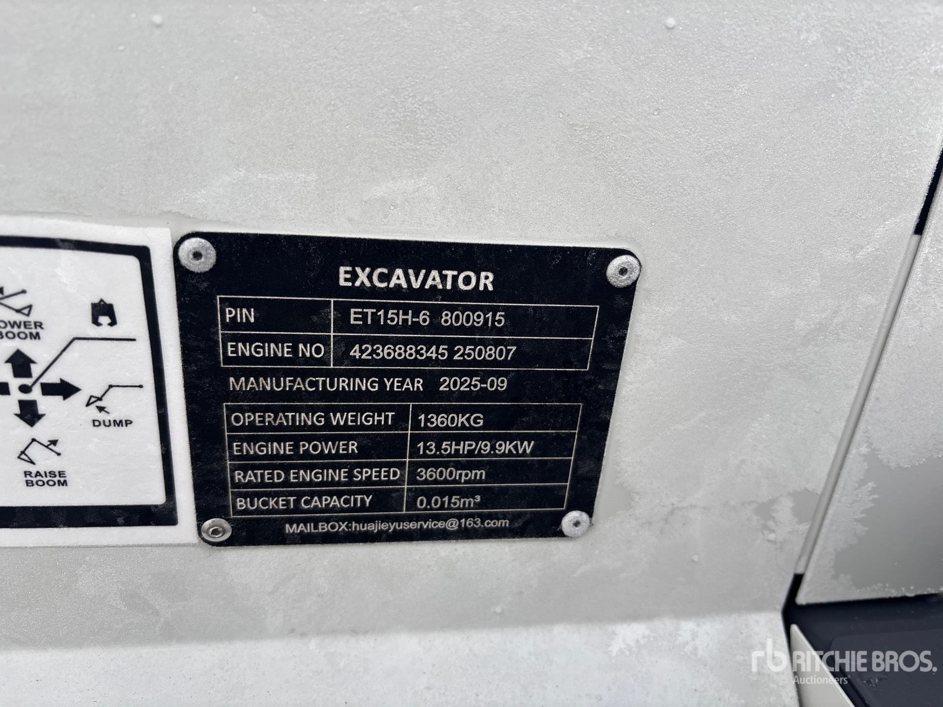 General Appearance with N.º de serie/VIN